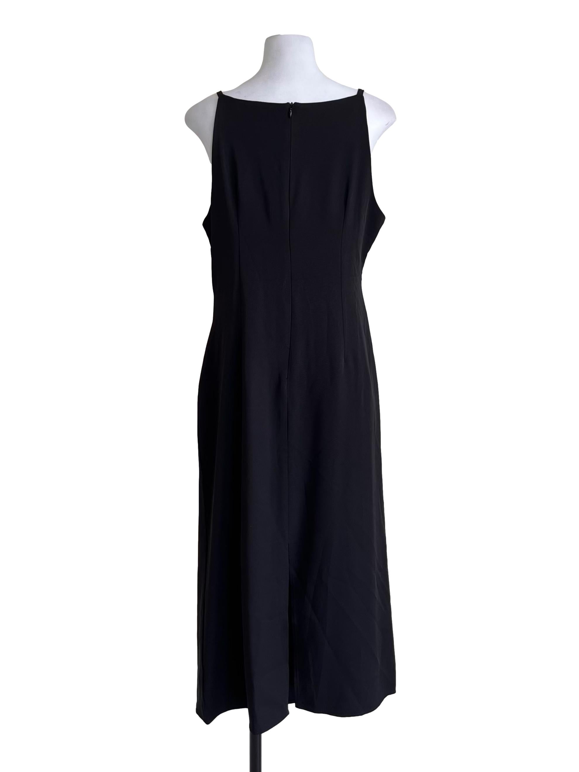Jade Black Spaghetti Strap Shift Dress