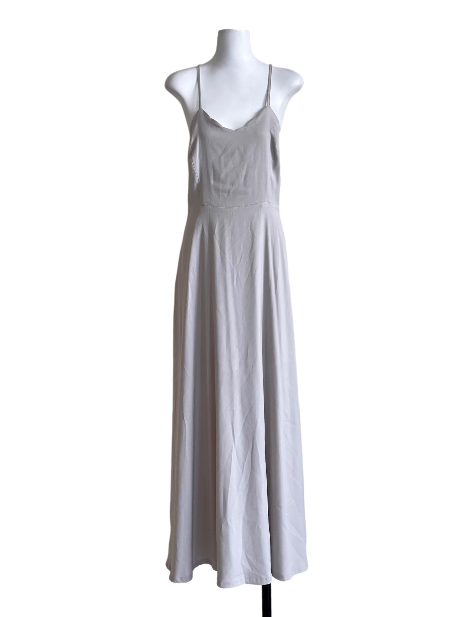 Silver Grey Cross Back Strap Dress