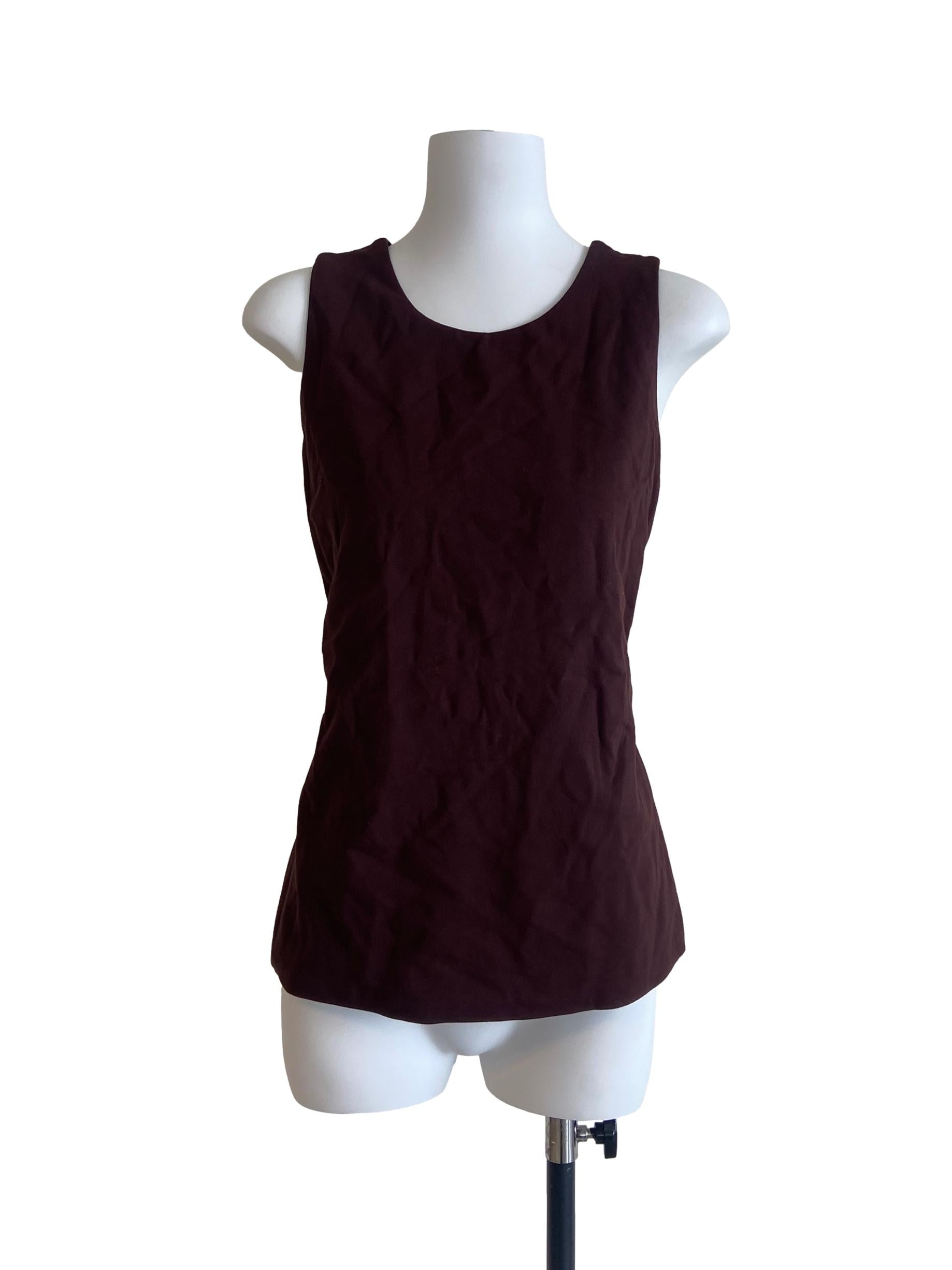 Cinnamon Brown Sleeveless Top