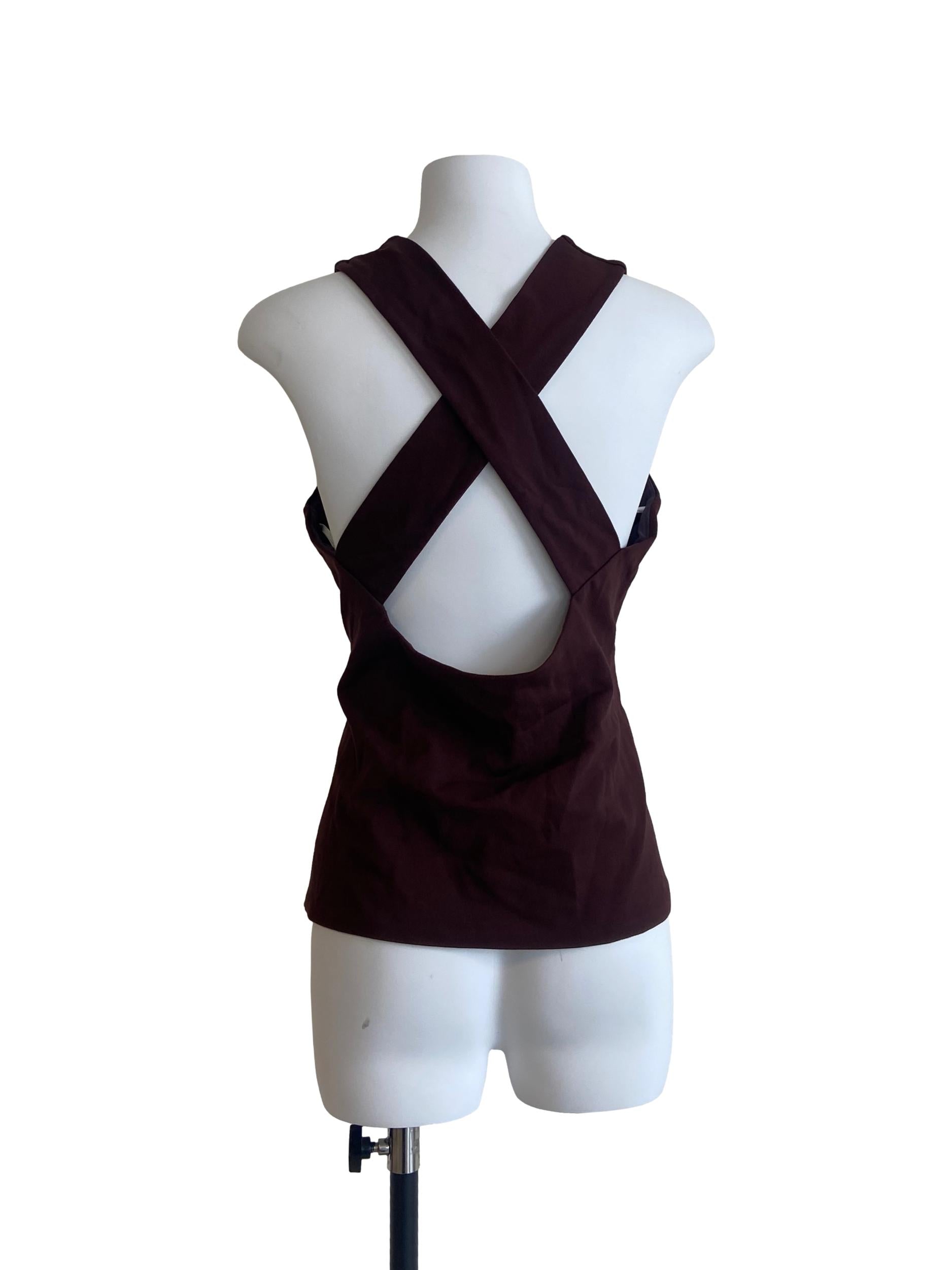 Cinnamon Brown Sleeveless Top