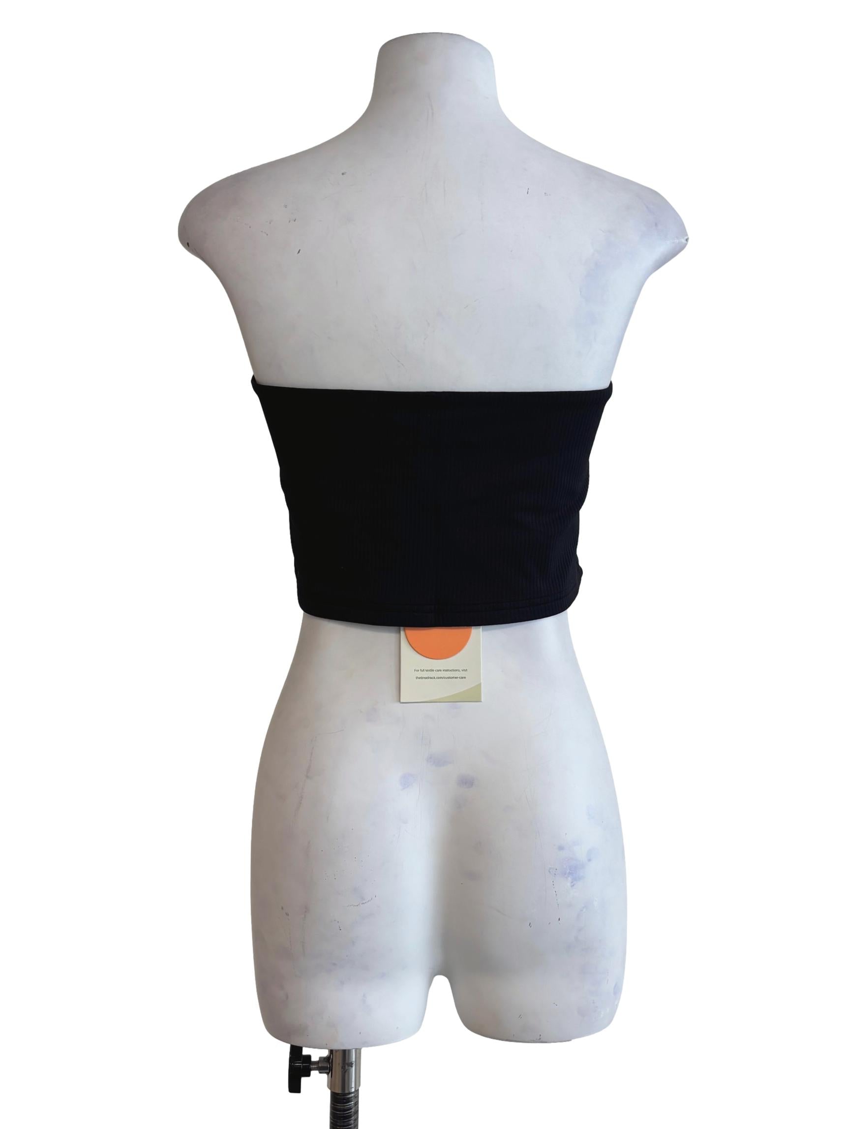 Black Kendie Basic Tube Padded Top