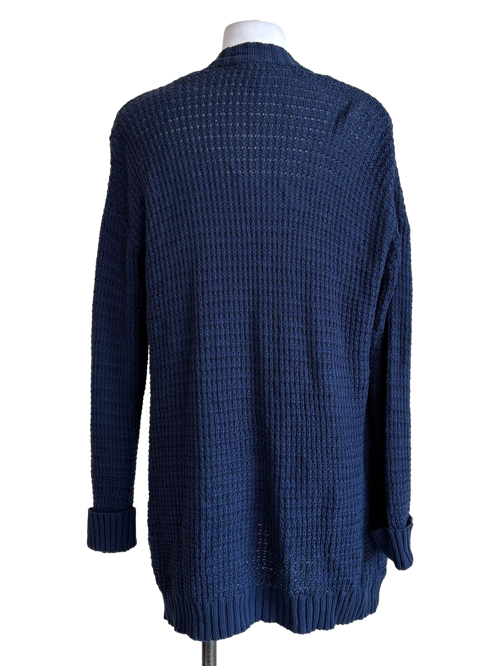 Navy Blue Knitted Cardigan