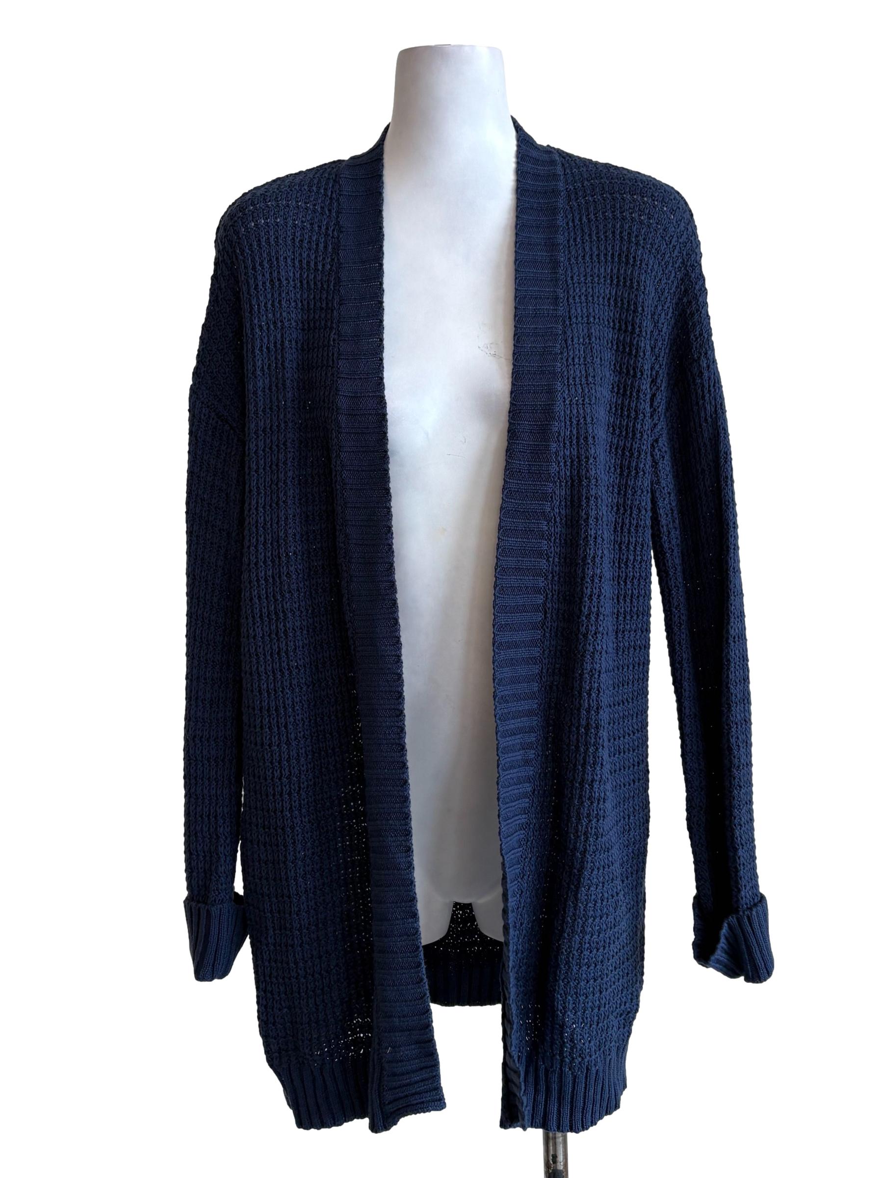 Navy Blue Knitted Cardigan
