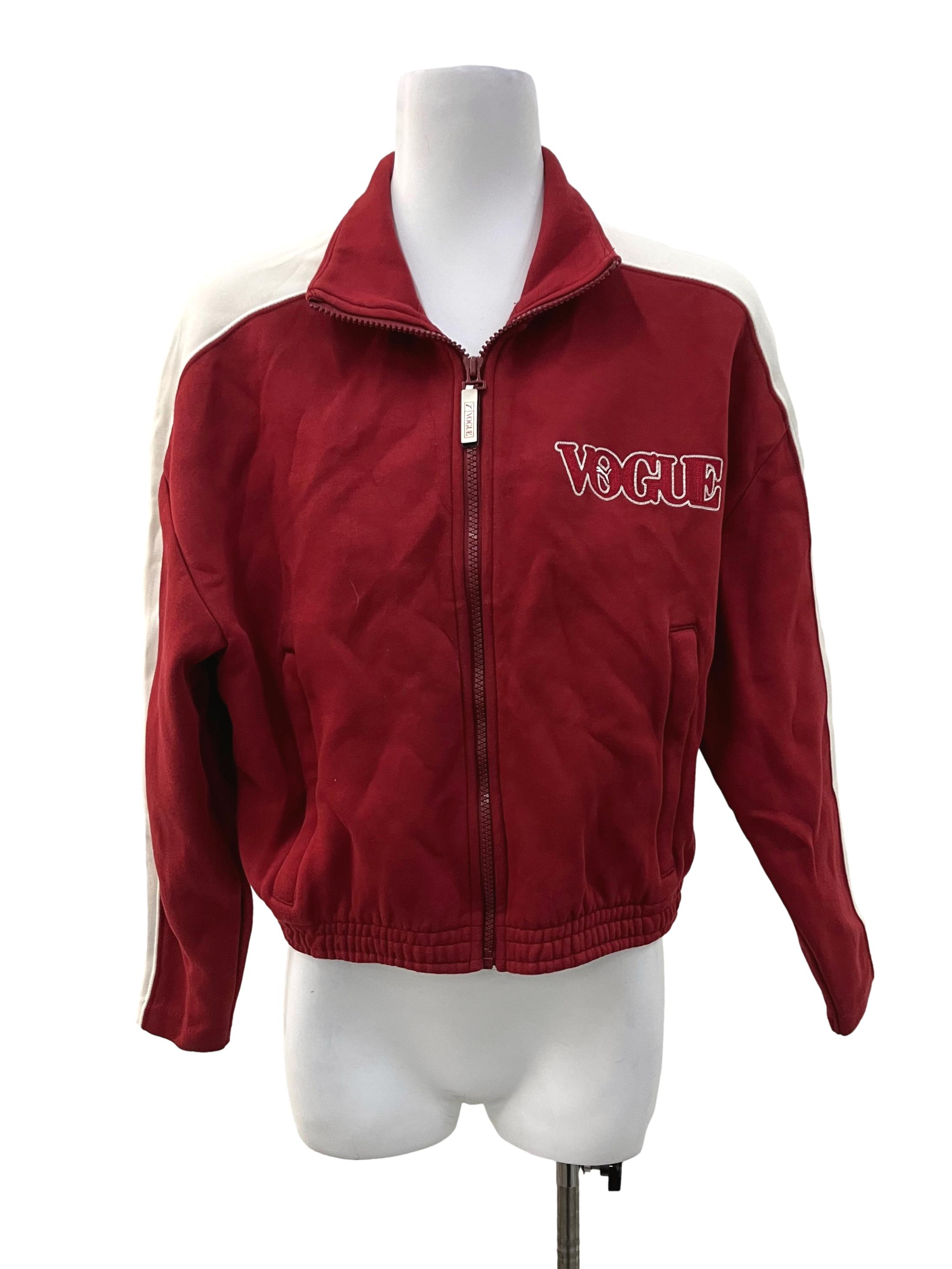 Dark Red Vogue Collab Cropped Jumper