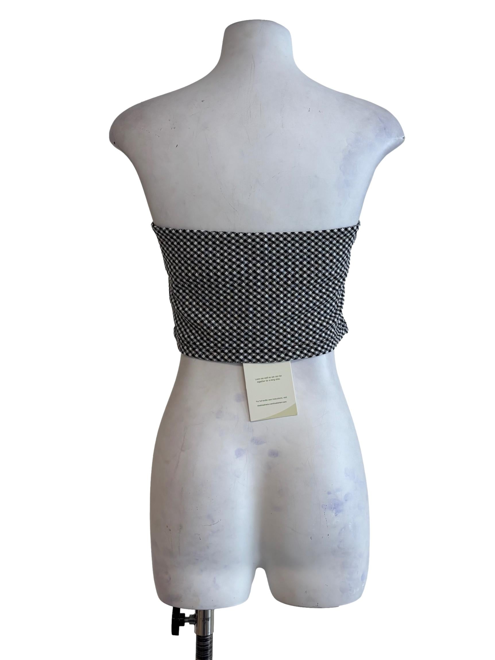 Black Kendie Basic Tube Padded Top