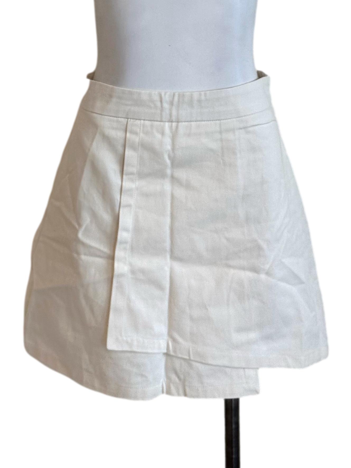 Off White Asymmetric Mini Skirt TTR