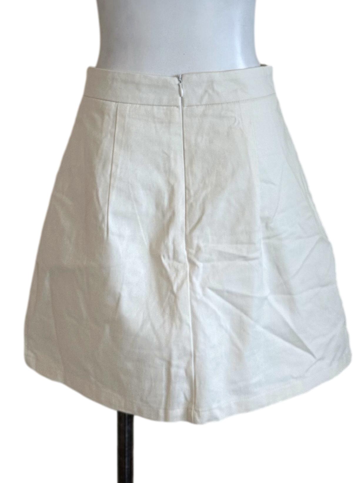 Off White Asymmetric Mini Skirt TTR