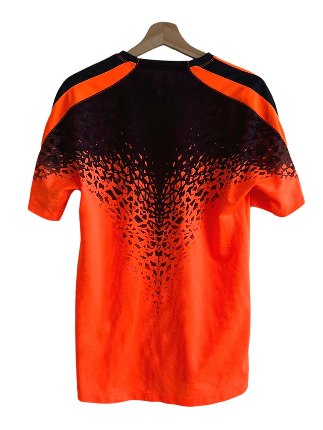 Neon Orange Jewel Neckline Top