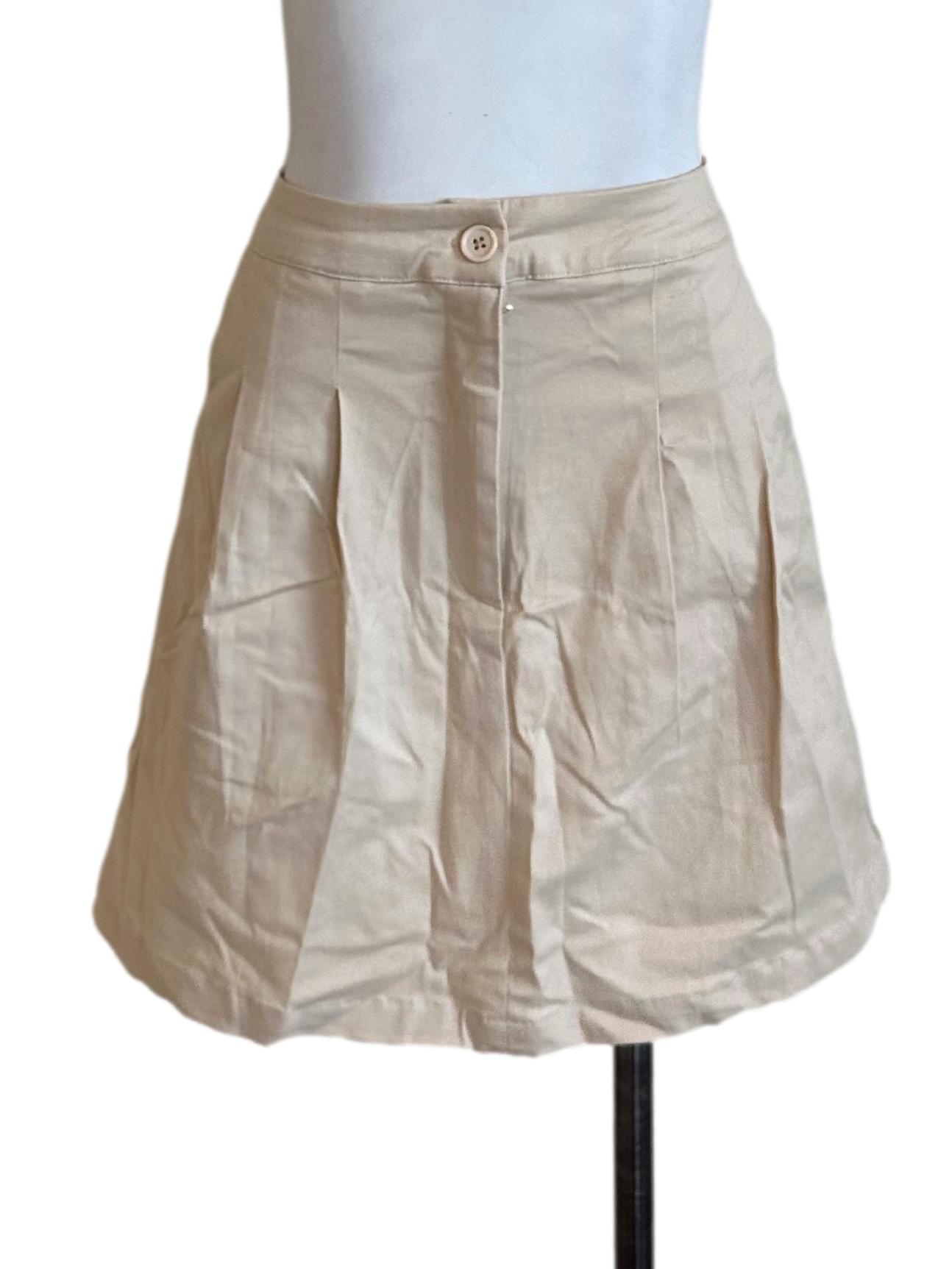 Oat Beige Casual Mini Skirt TTR