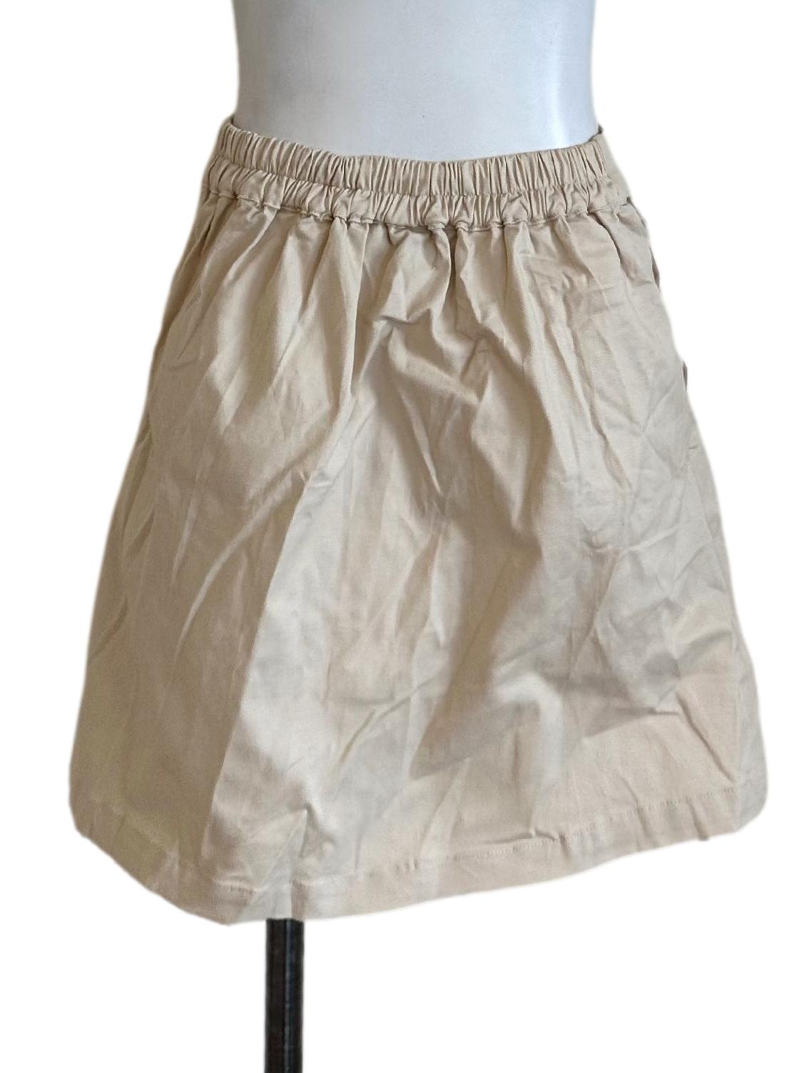 Oat Beige Casual Mini Skirt TTR