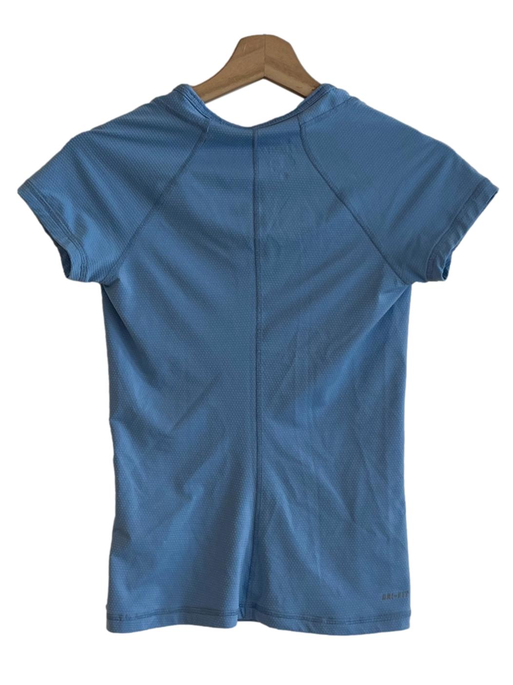 Sky Blue Jewel Neckline Top