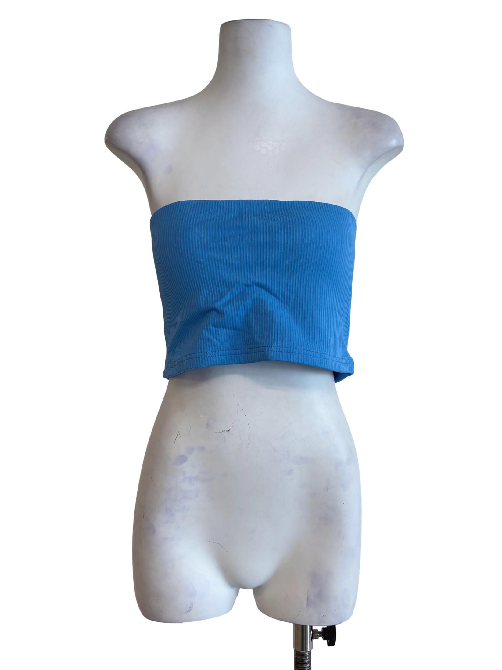 Blue Kendie Basic Tube Padded Top