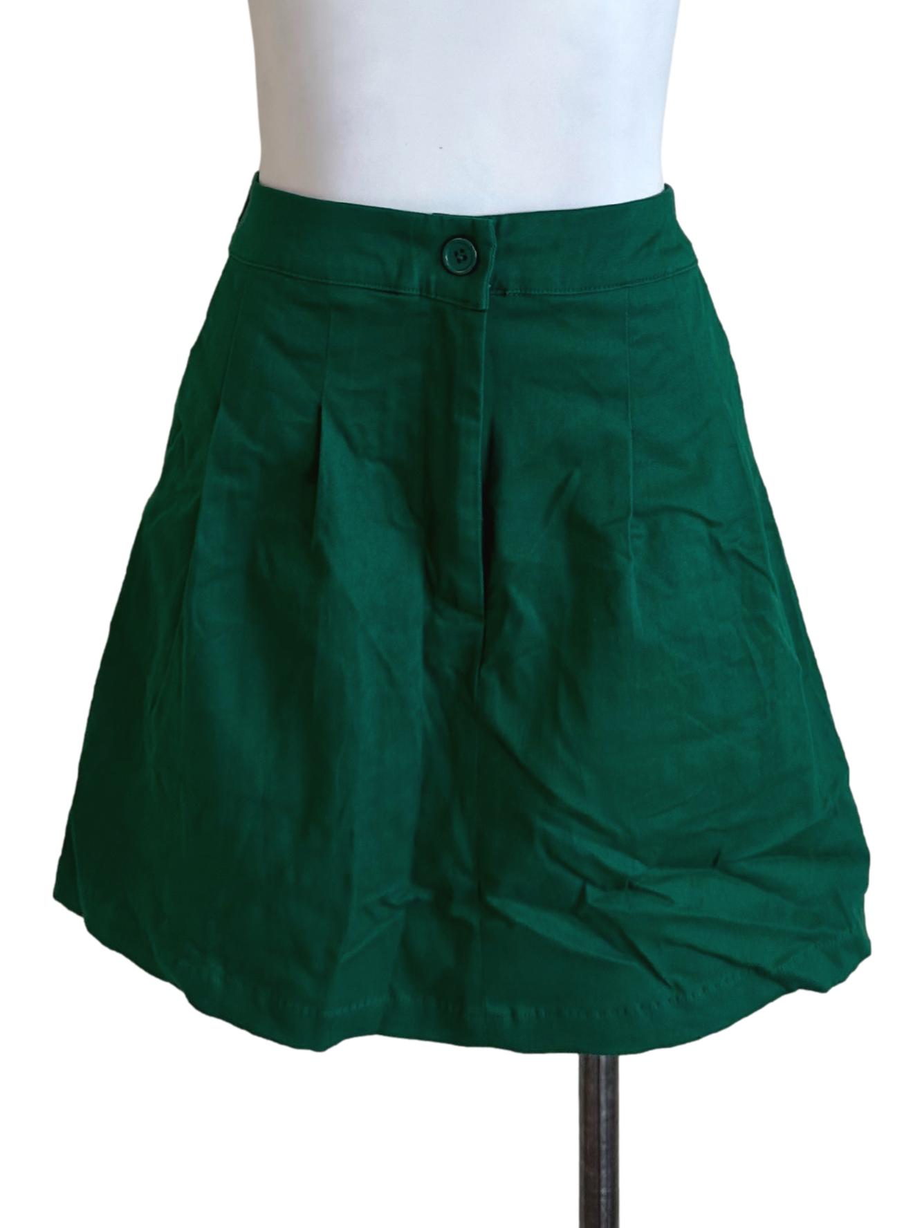 Fern Green Casual Mini Skirt TTR
