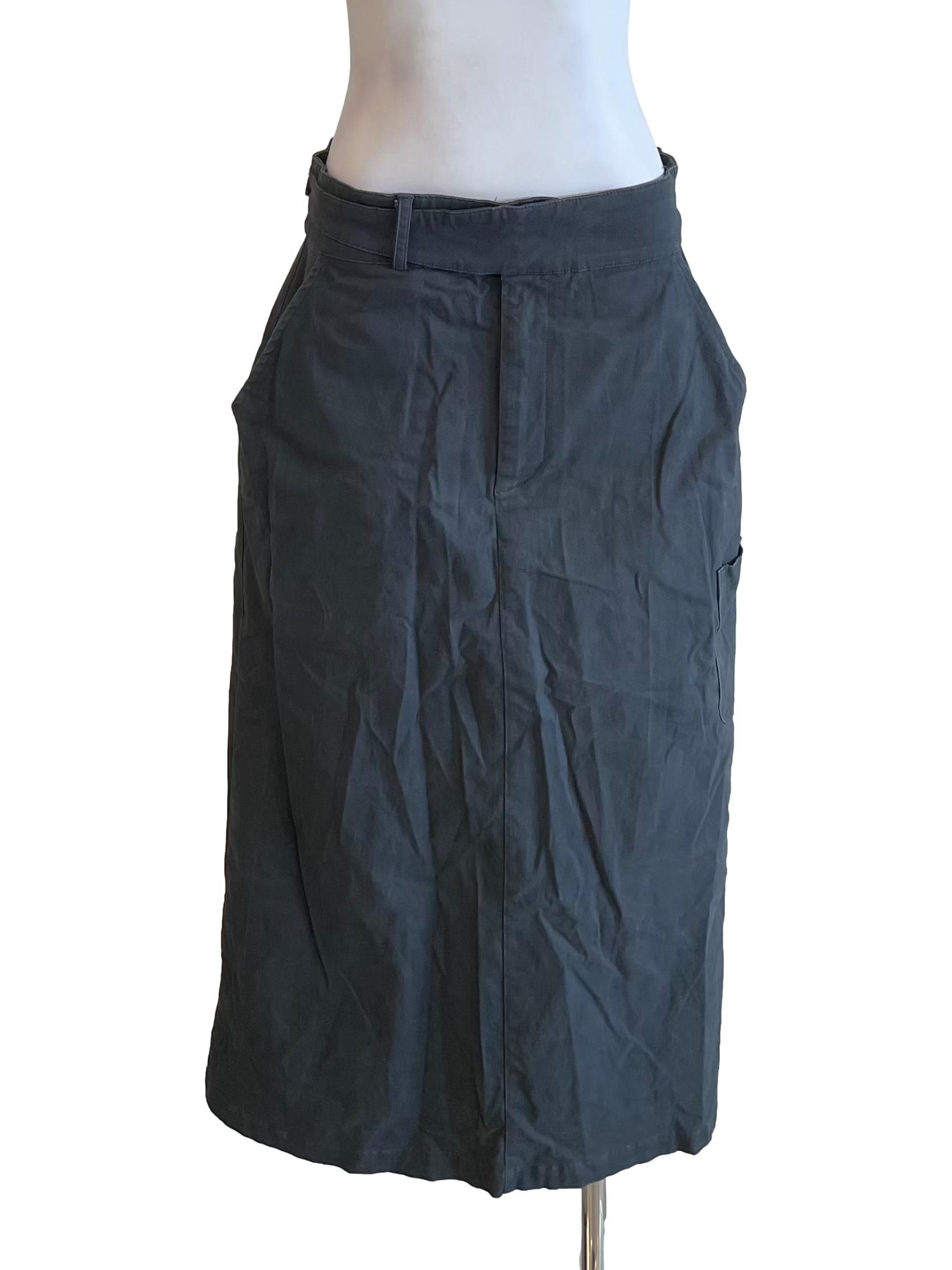 Ash Back Pocket Pencil Skirt