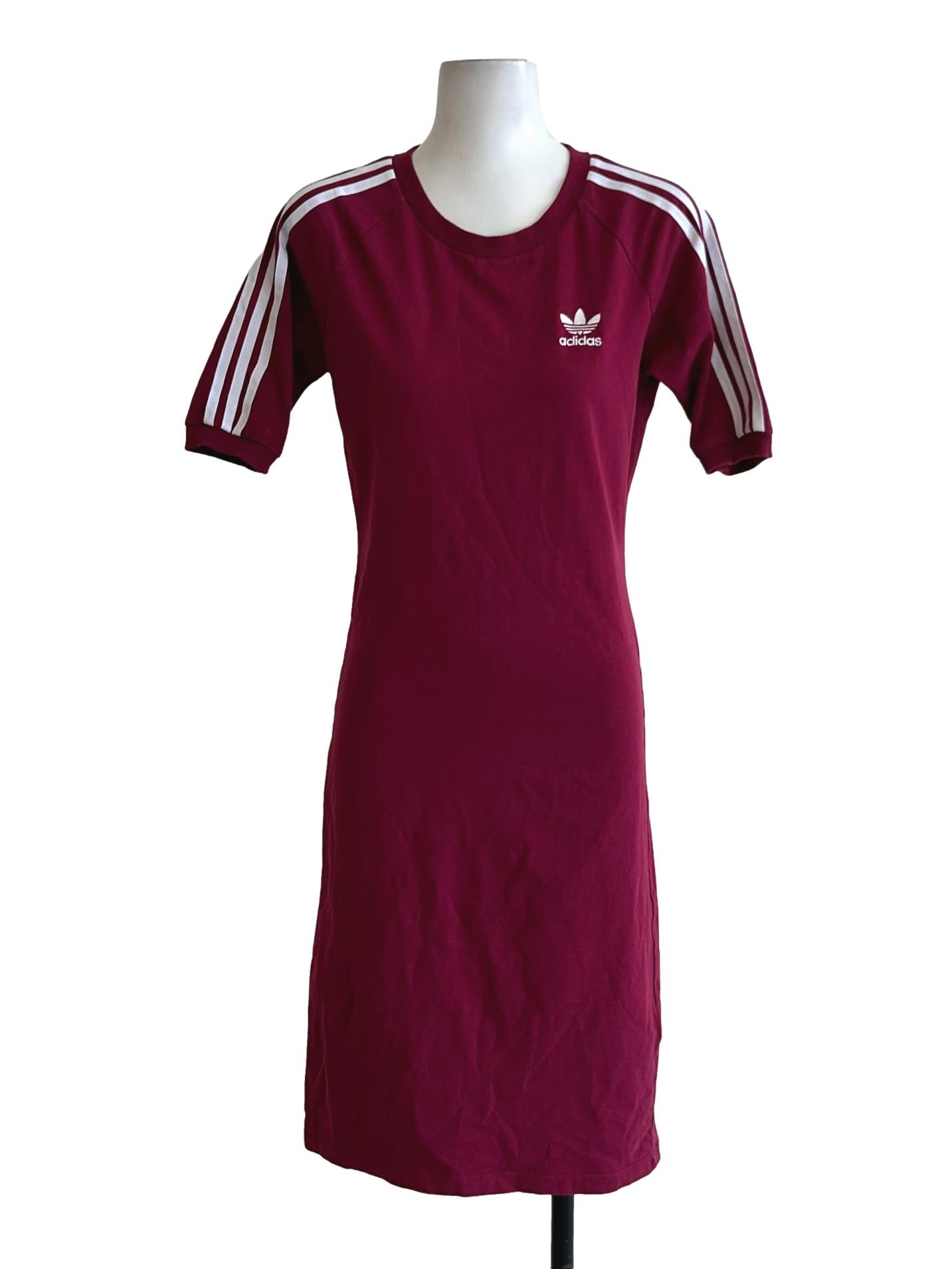 Adidas Maroon Slim 3S Dress