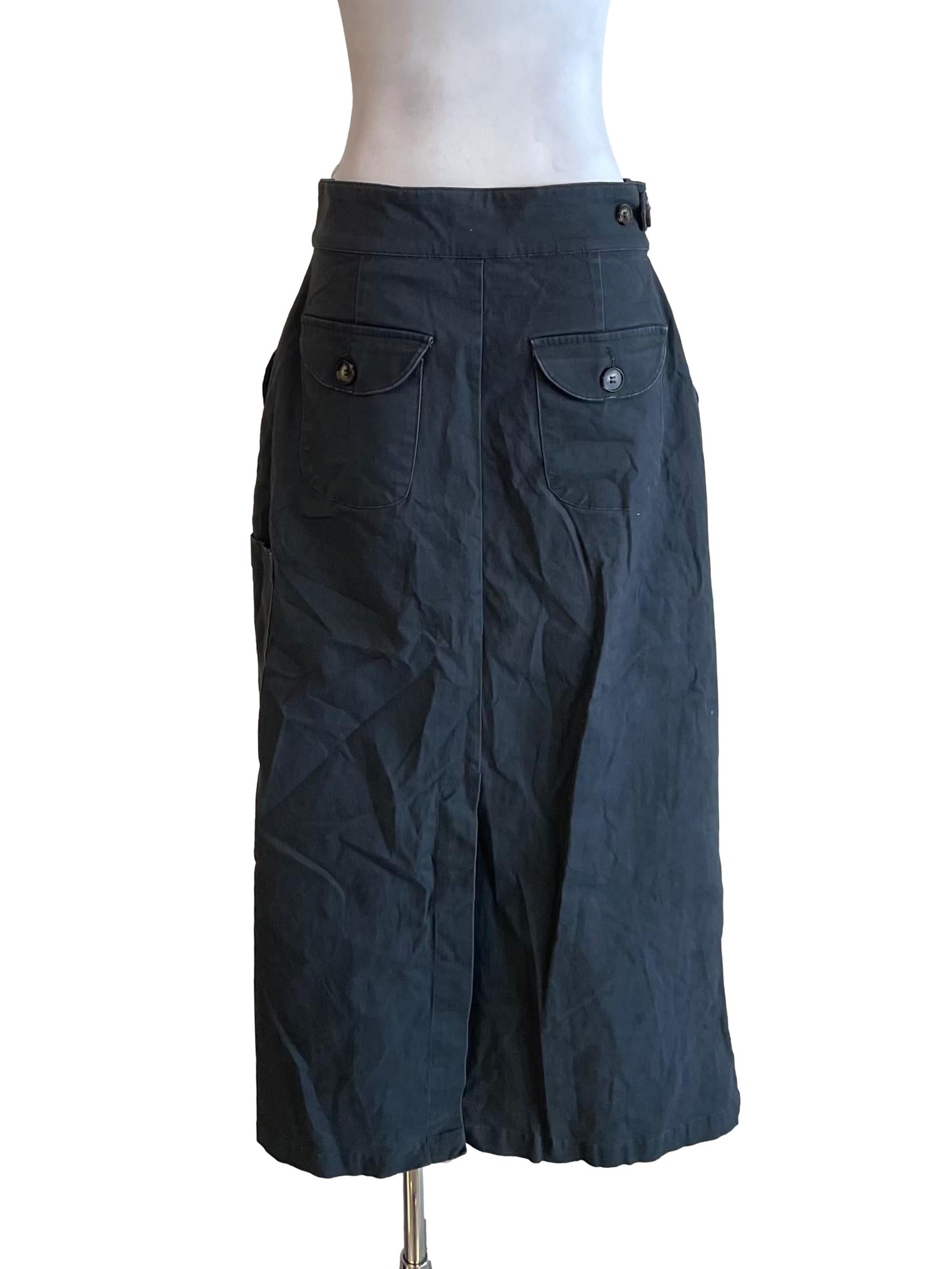 Ash Back Pocket Pencil Skirt
