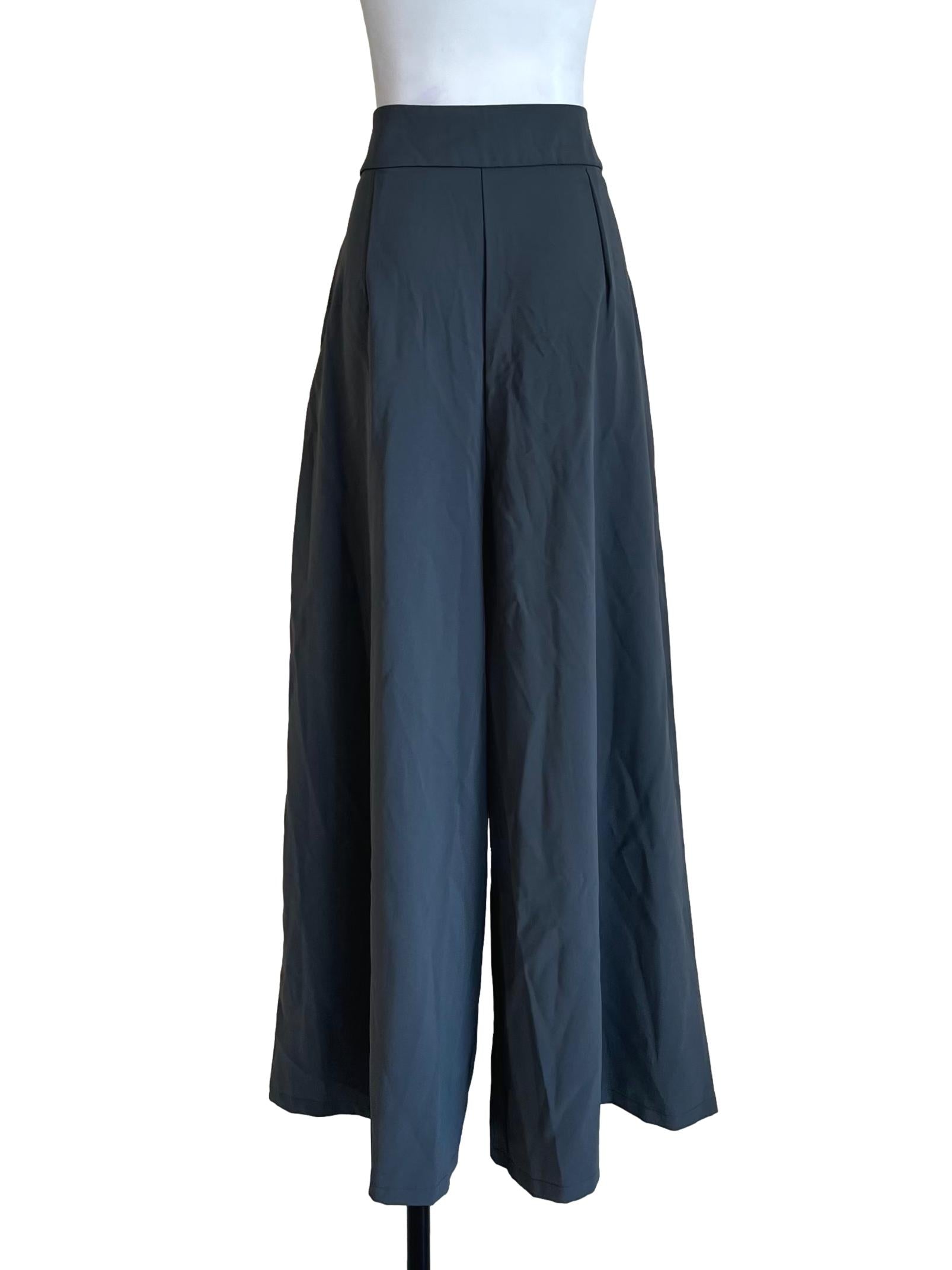 Smoke Grey Pleated Culottes