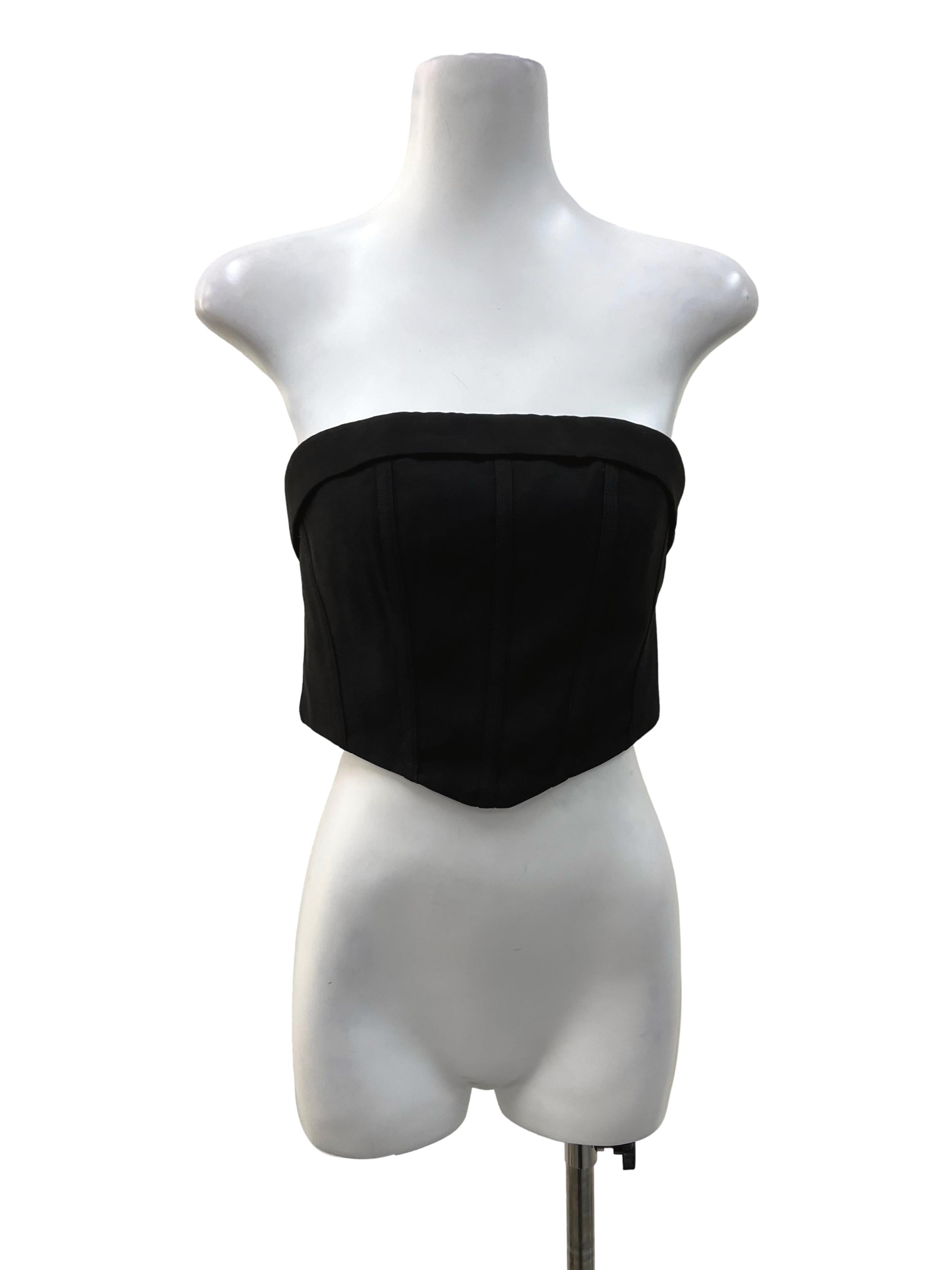 Black Corset Like Tube Top