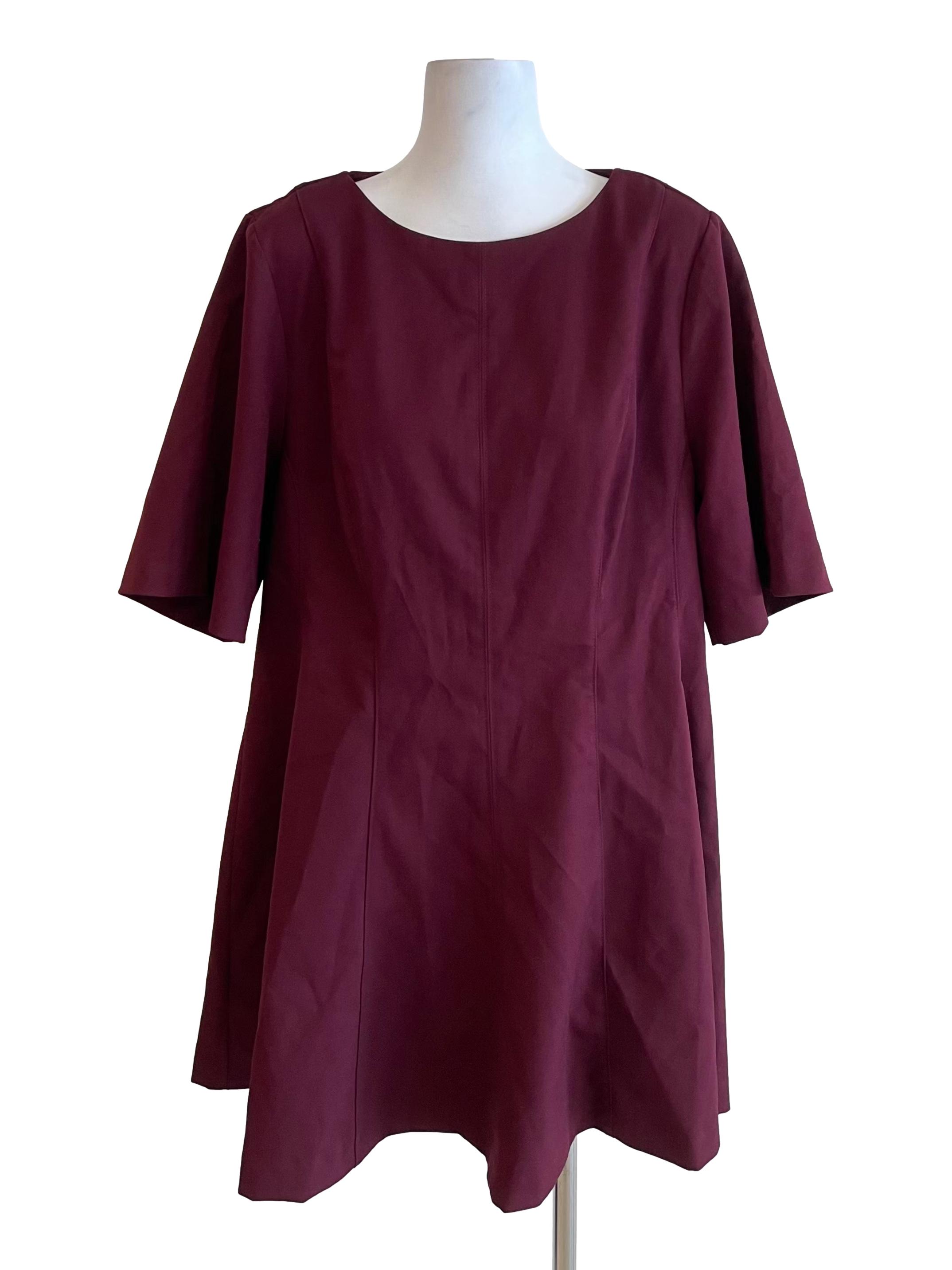 Sangria Panelled A-Line Dress