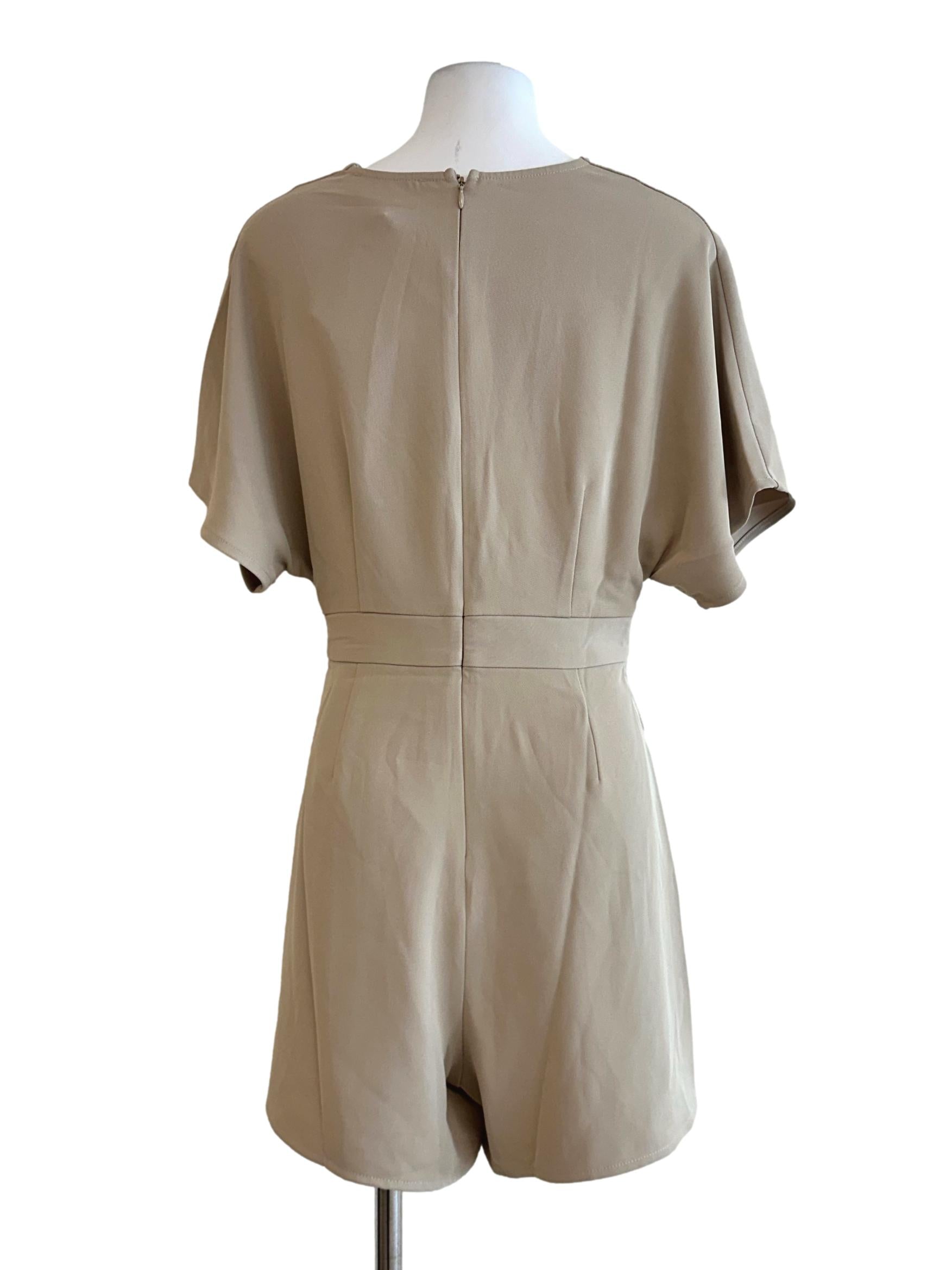Biscotti Beige Twist Pattern Romper LB