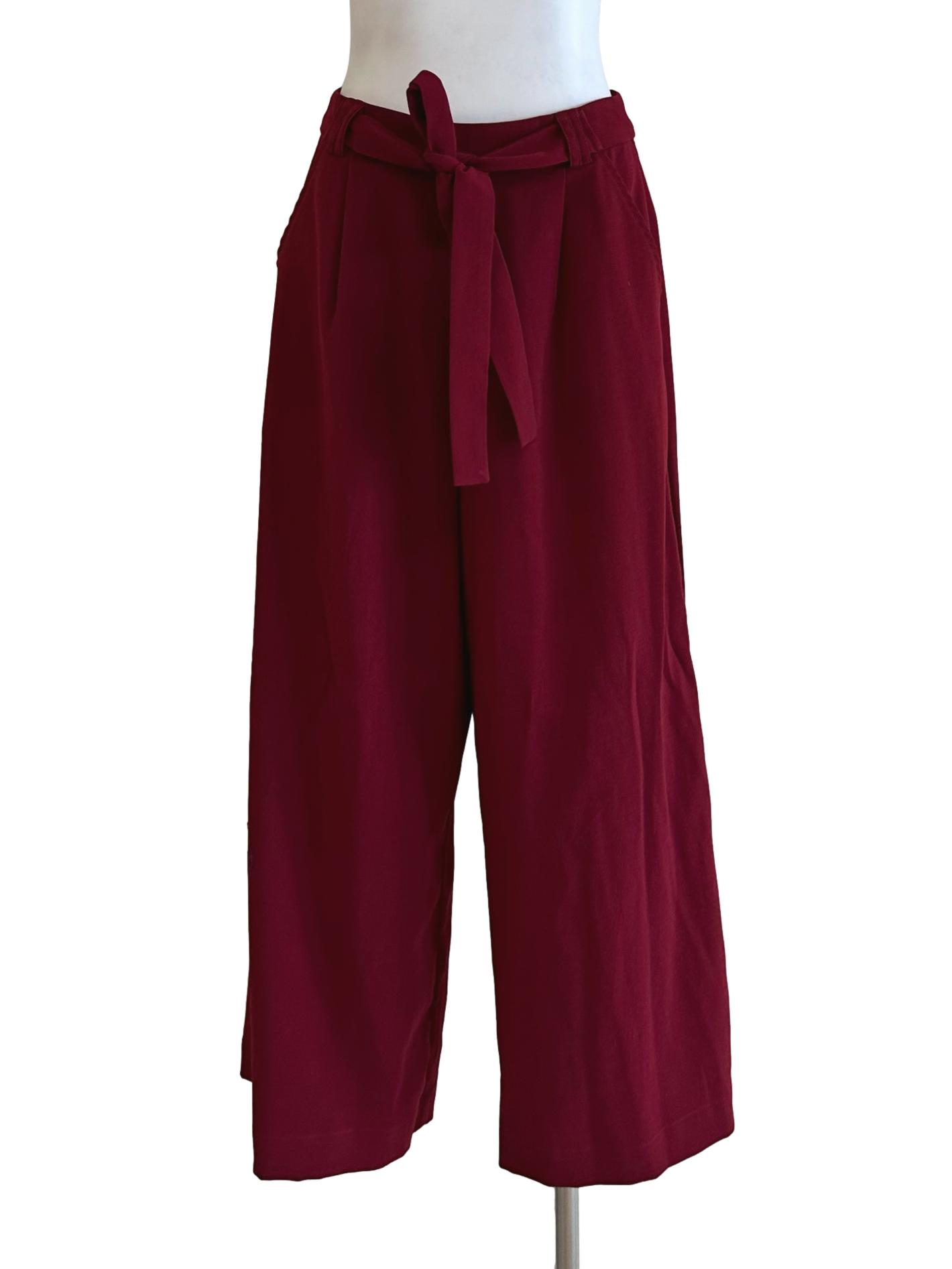 Scarlet Red Plain Palazzo TCL