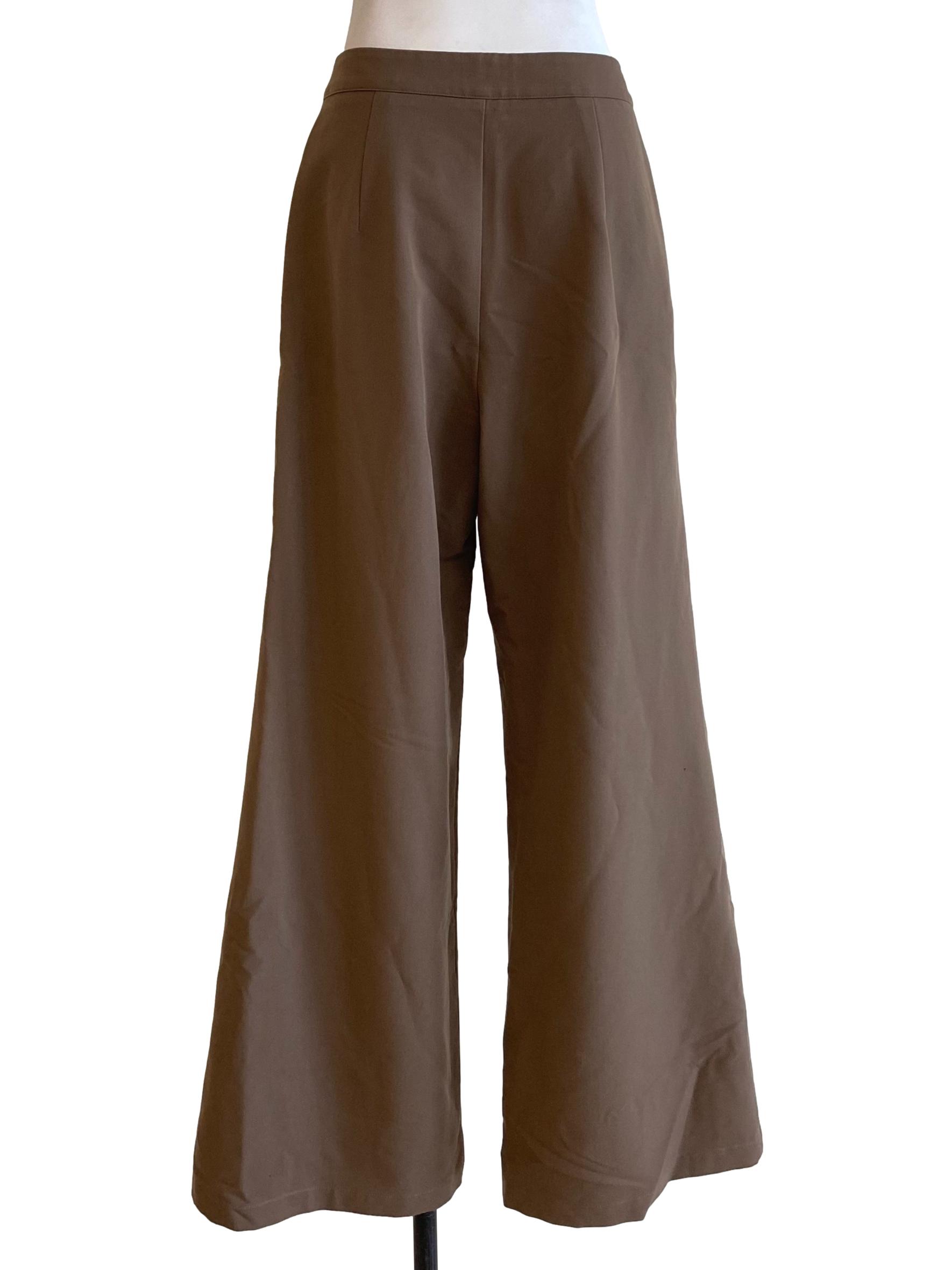 Brown Wide Leg Trousers