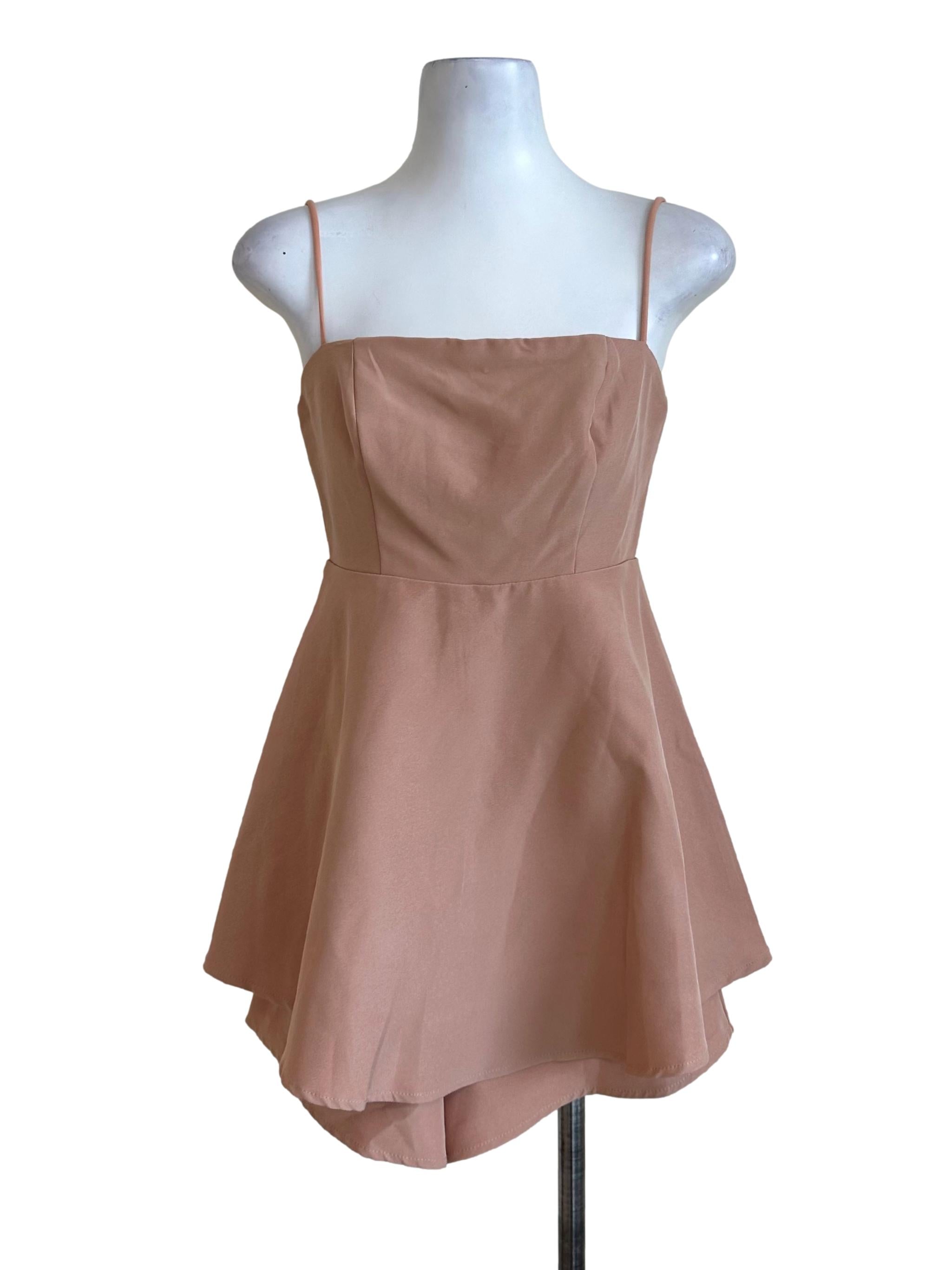 Dusty Orange Square Neck Rompers