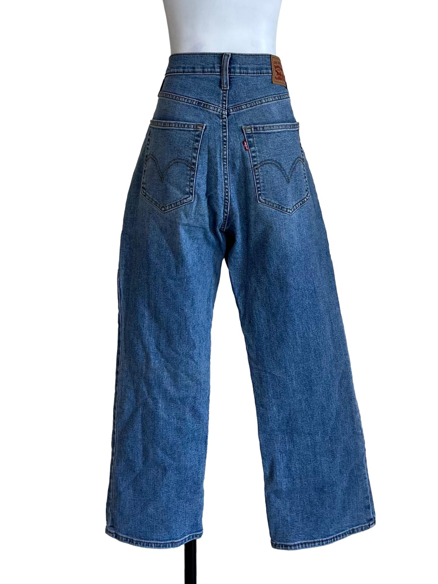 Spruce Blue High Waist Flare Jeans
