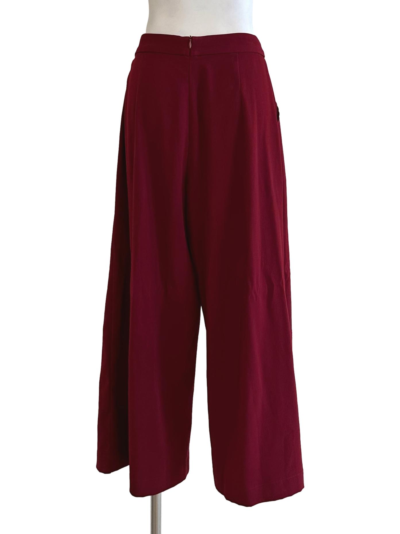 Scarlet Red Plain Palazzo TCL