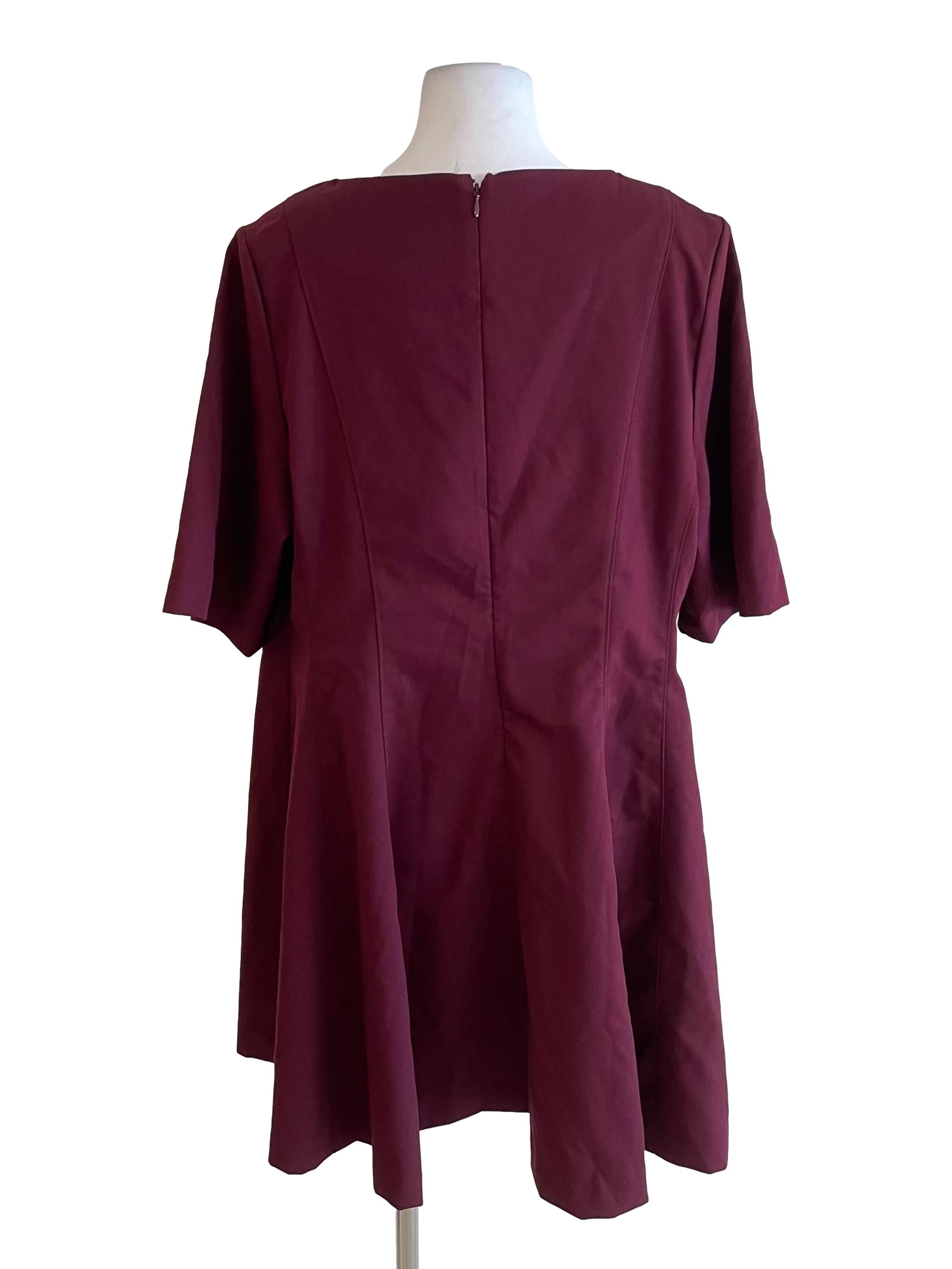 Sangria Panelled A-Line Dress