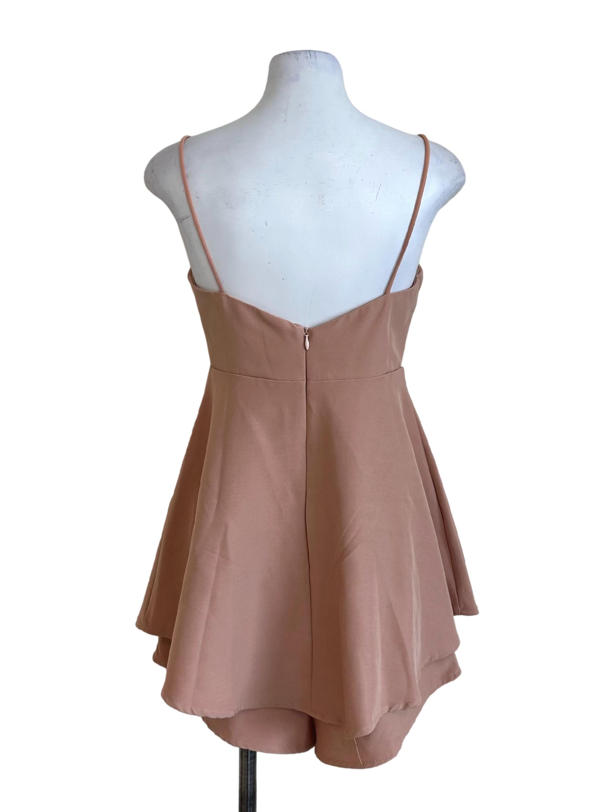 Dusty Orange Square Neck Rompers