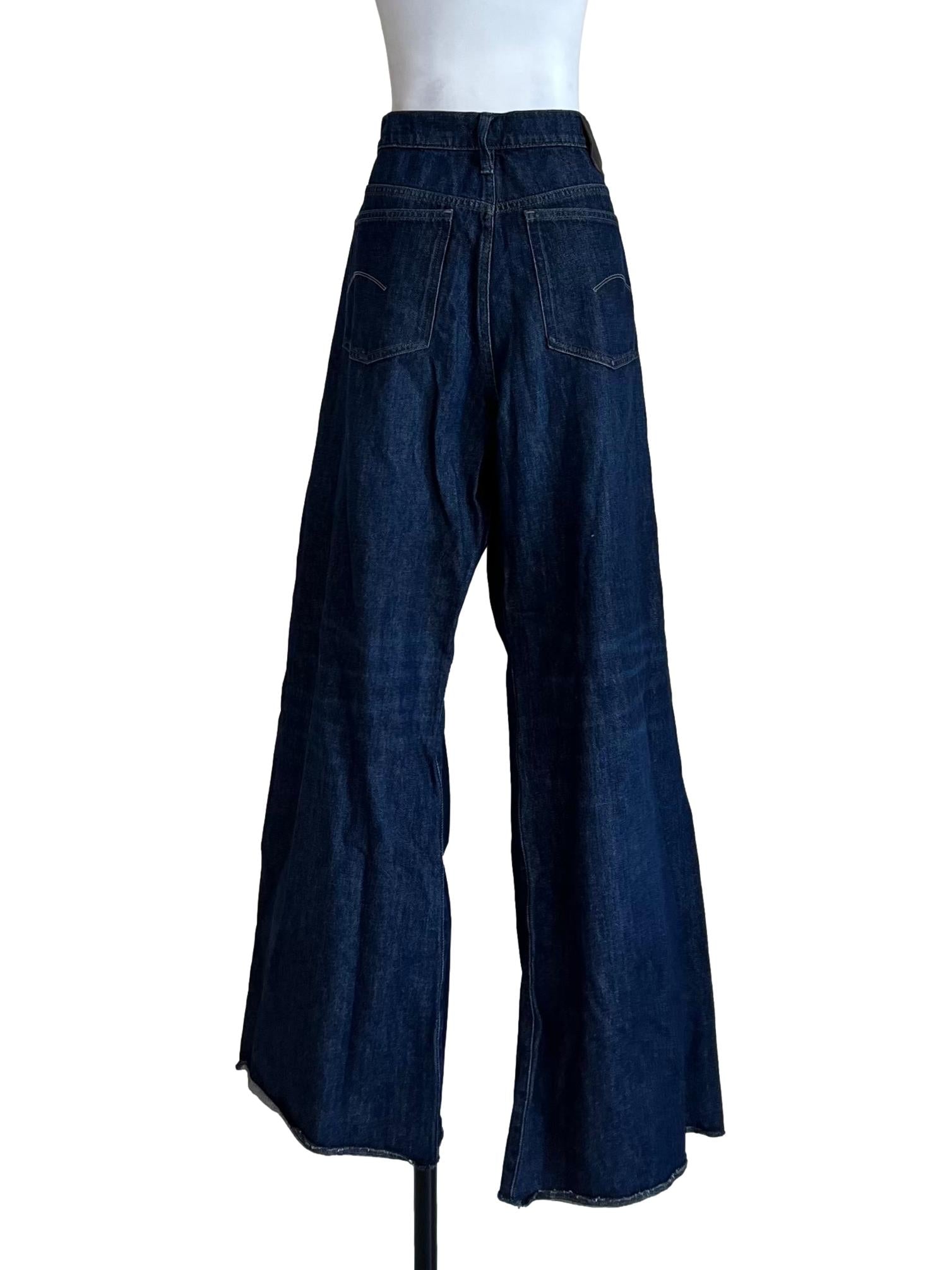 Denim Blue Wide Leg Jeans