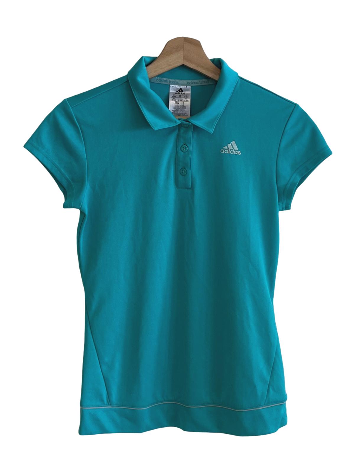 Teal Blue Wing Collar Polo Shirt