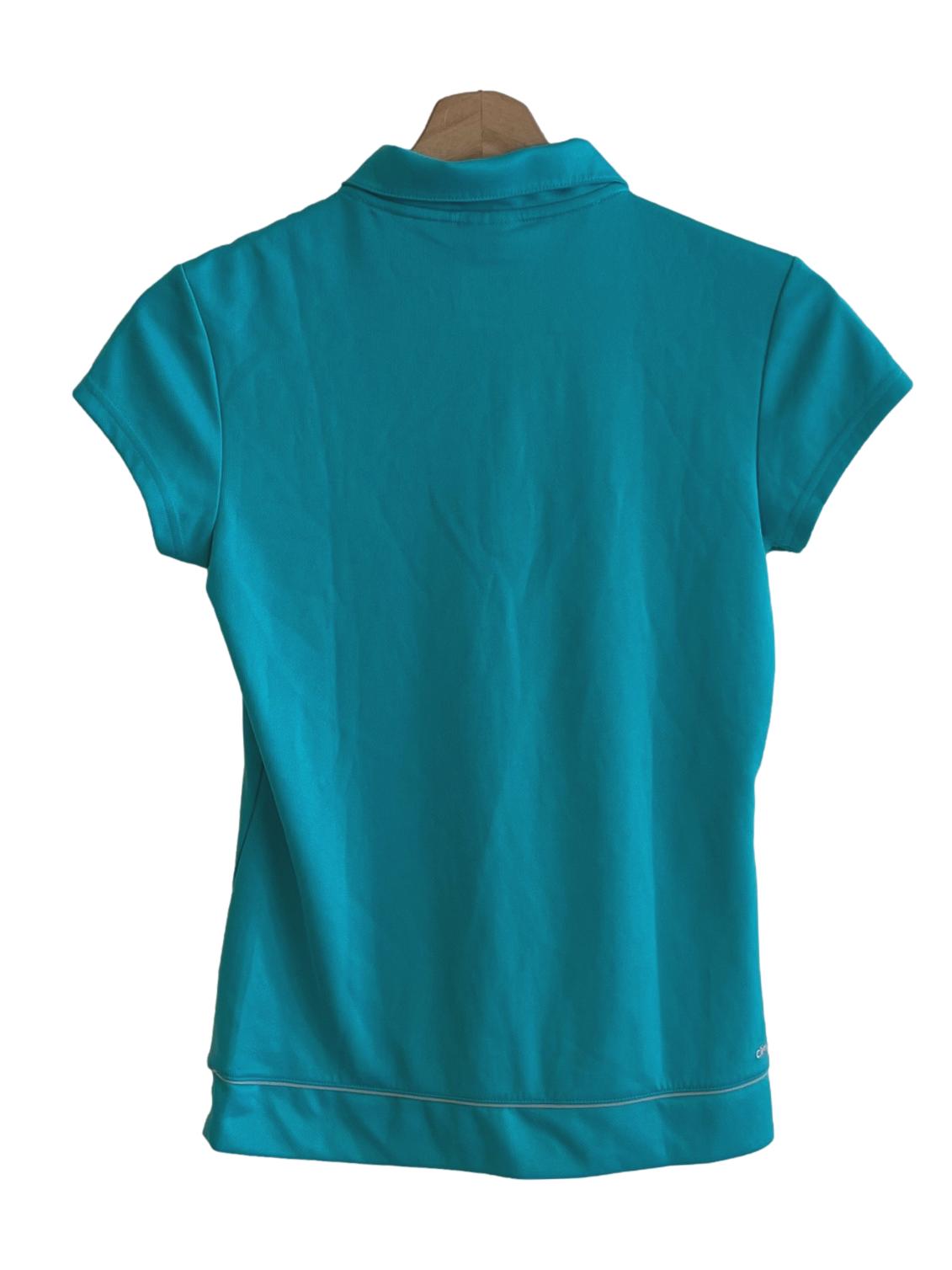 Teal Blue Wing Collar Polo Shirt