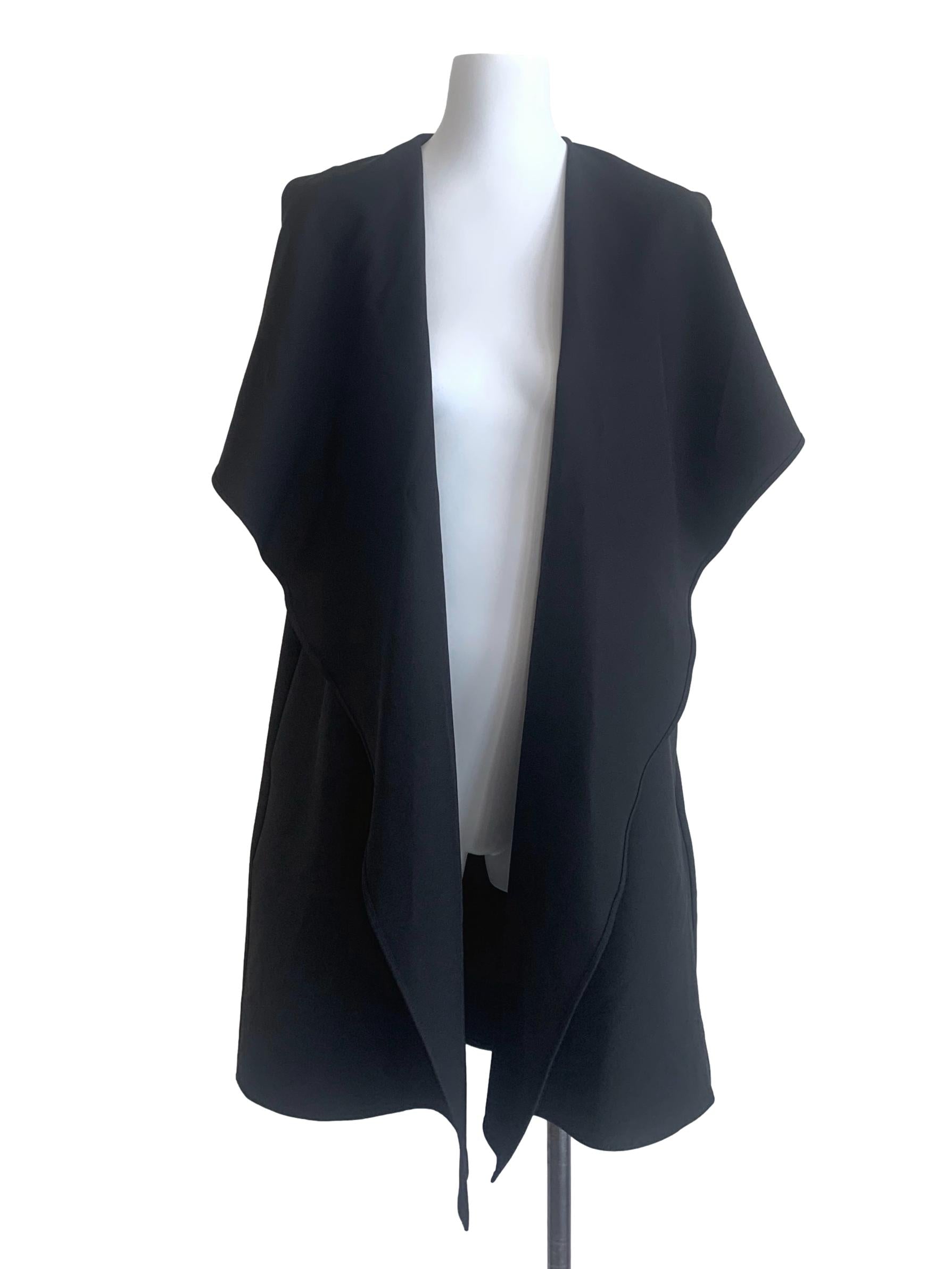 Black Long Cold Shoulder Cardigan LB