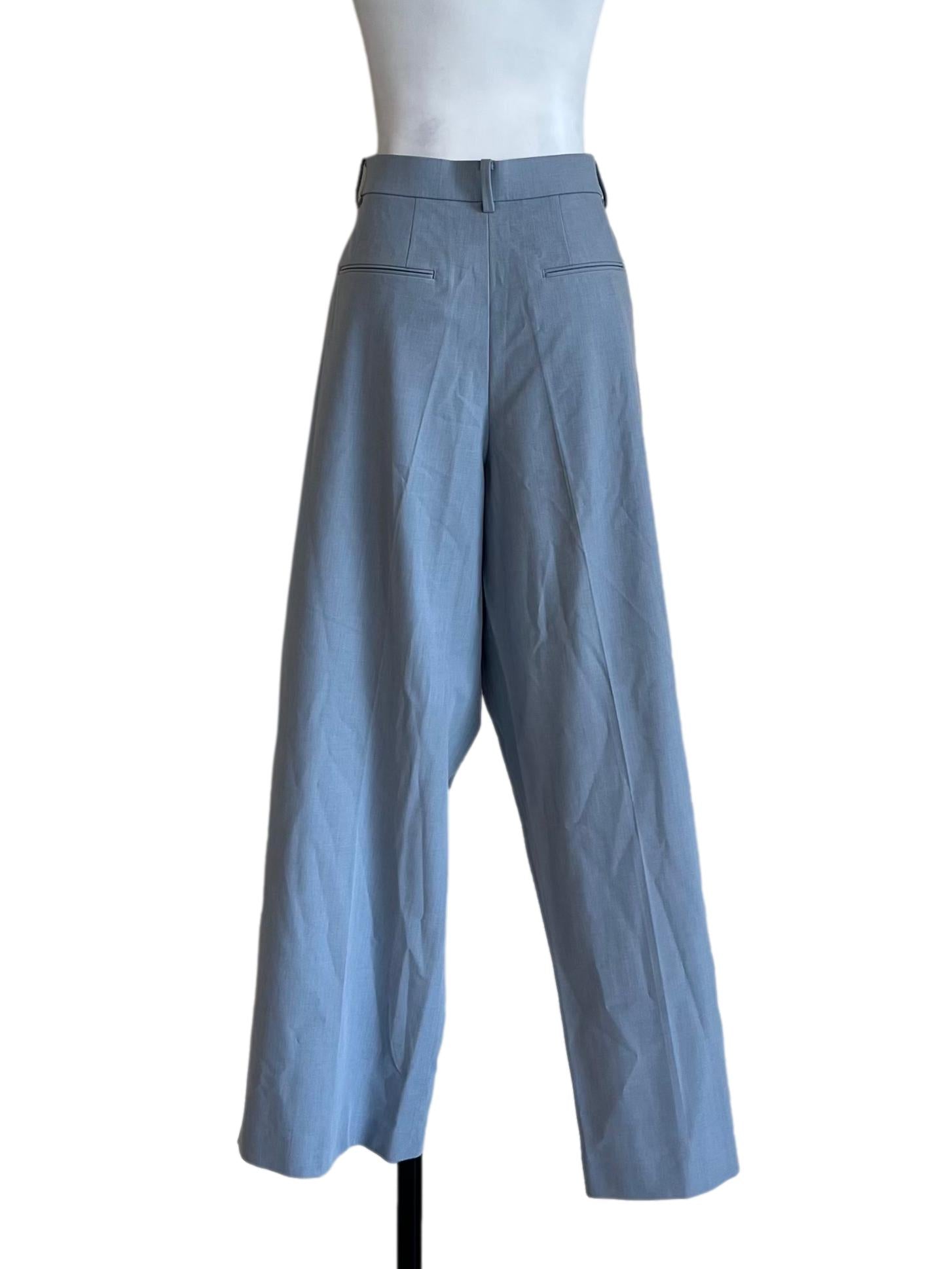 Stone Blue Straight Leg Pants