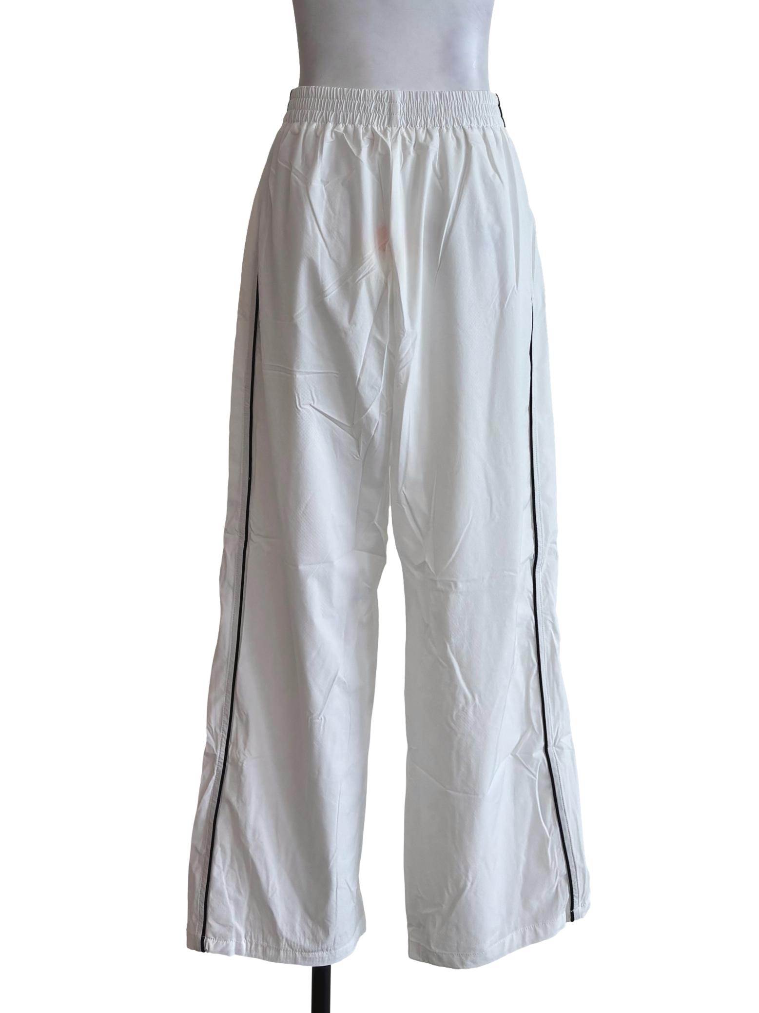 White Bryce Contrast Nylon Pants