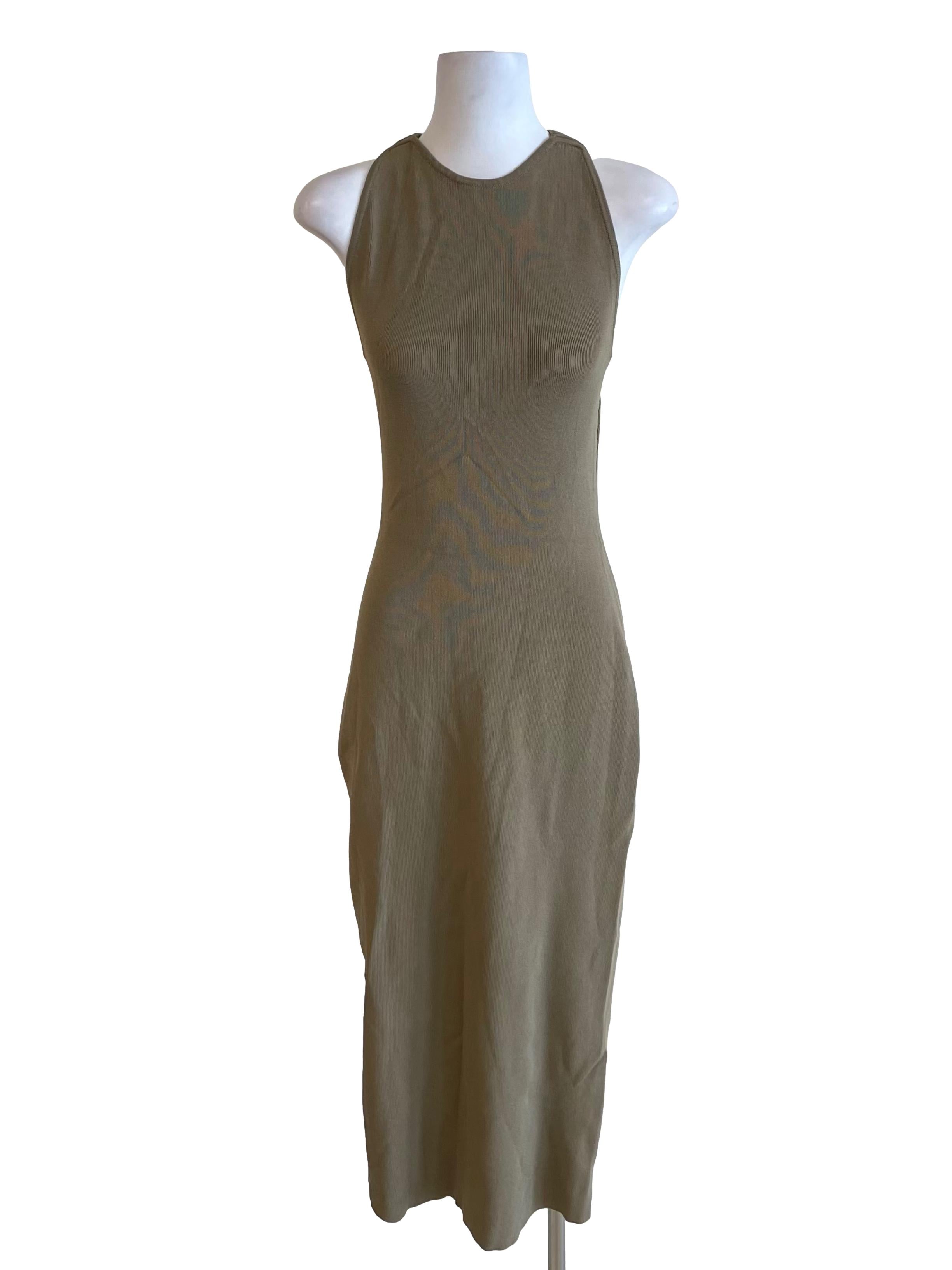 Hazelnut Crossed Back Knit Dress