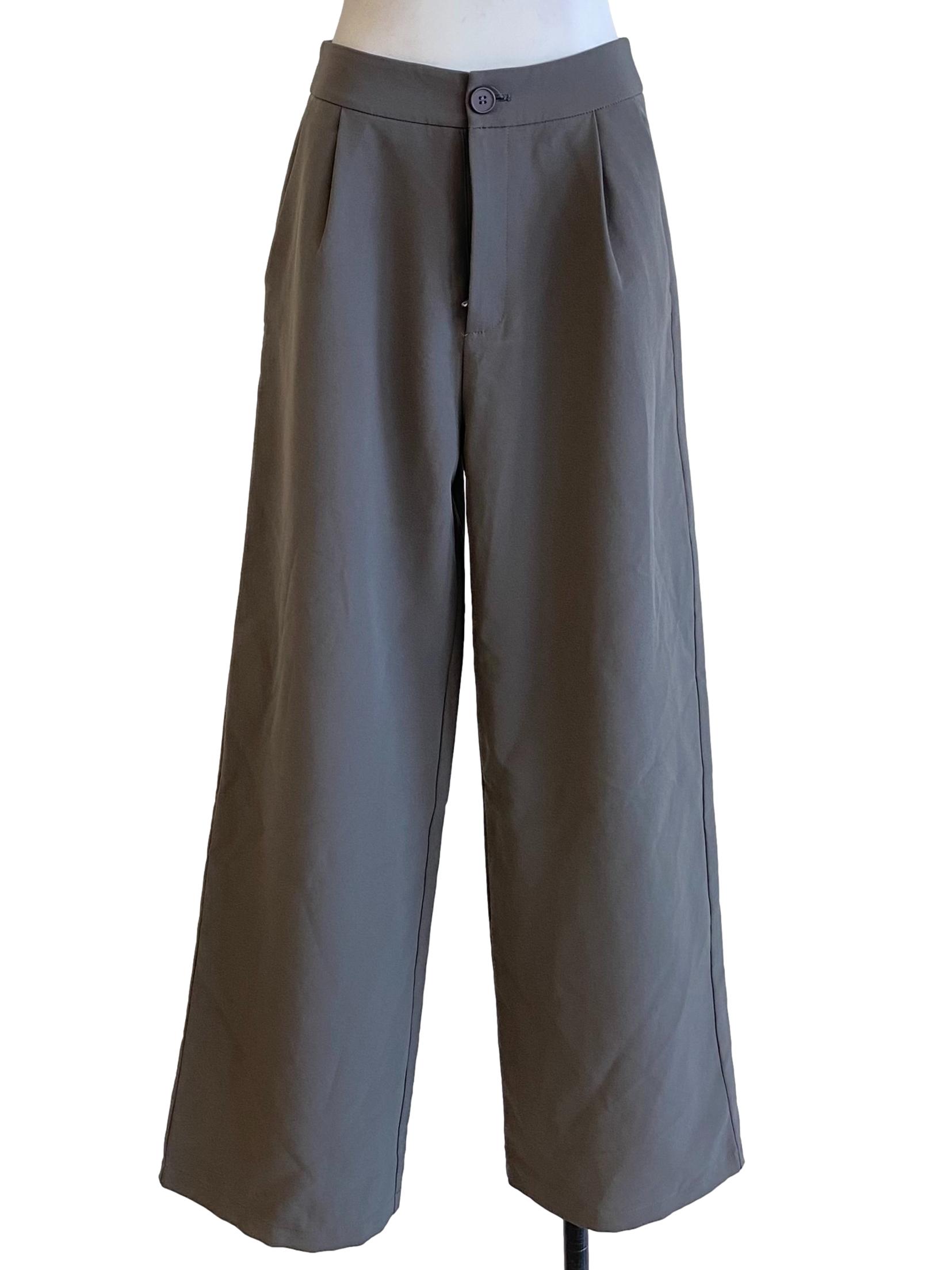 Dark Grey Straight Pants