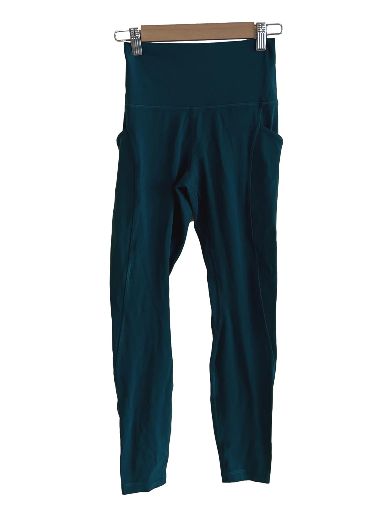 Pine Green Plain Tights