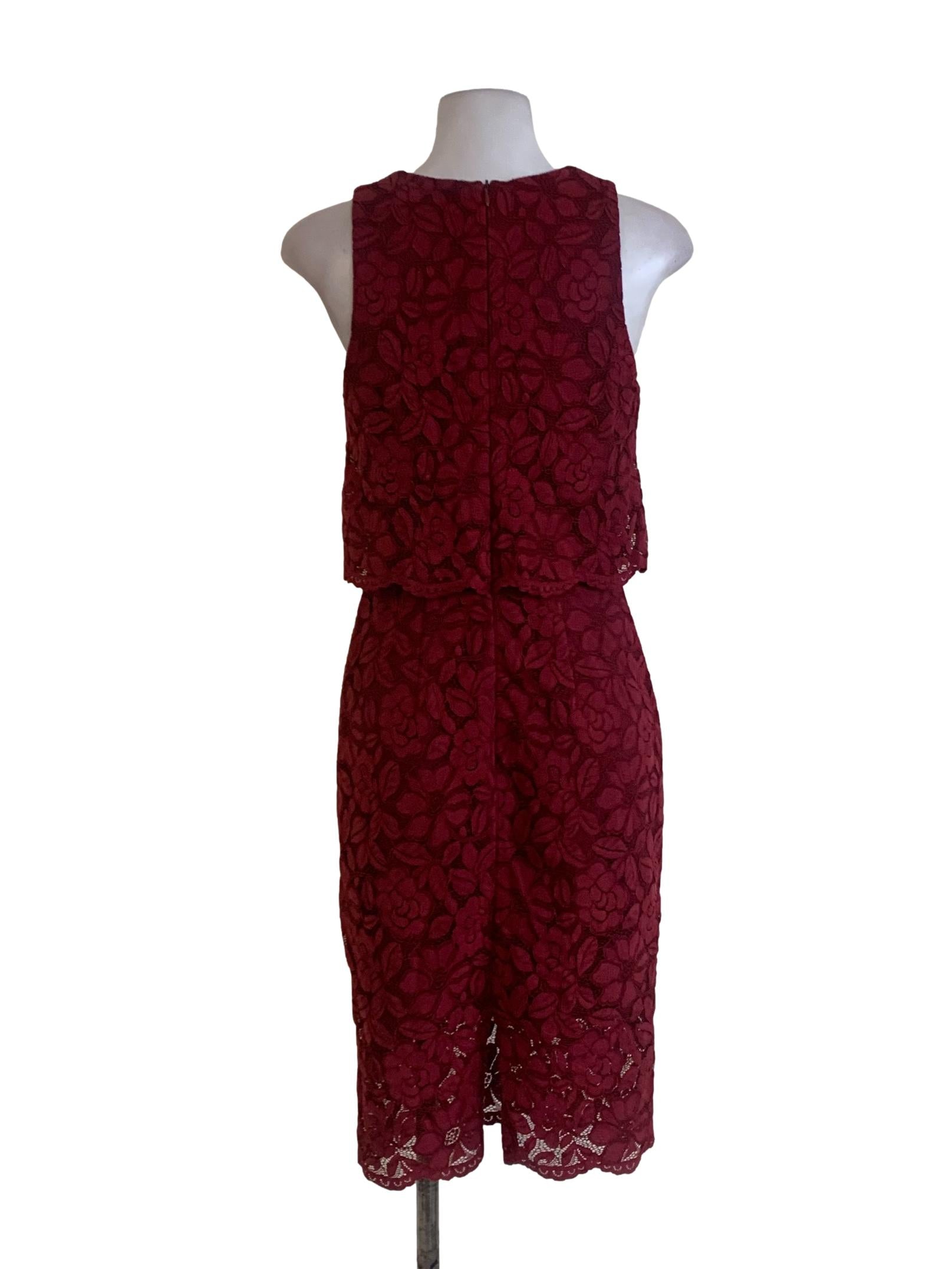 Mahogany Lace A-Line Dress