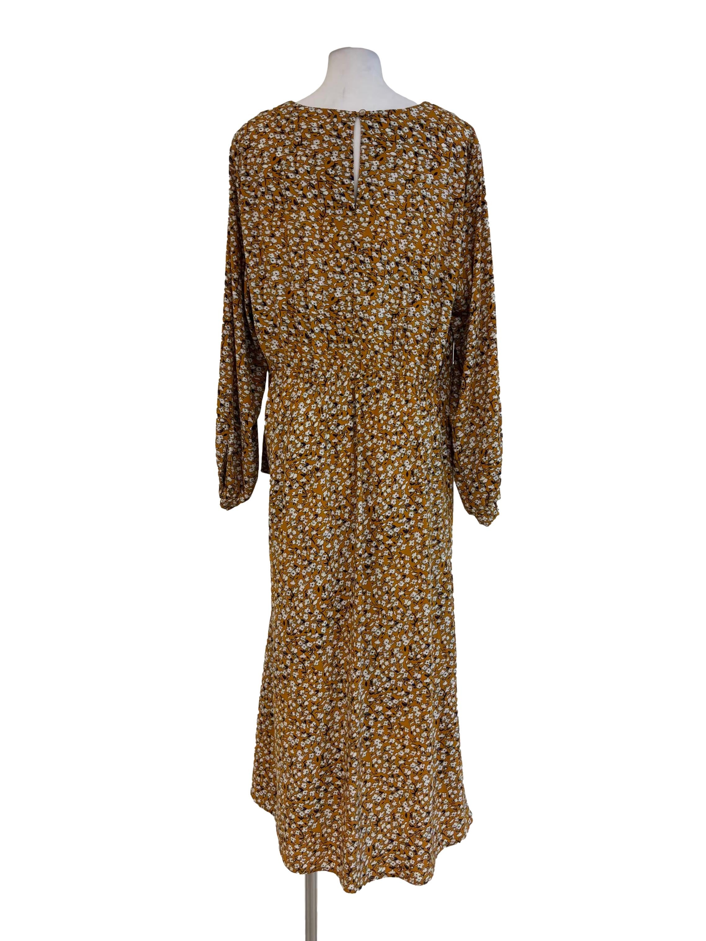 Ginger Floral Long Sleeve Straight Dress