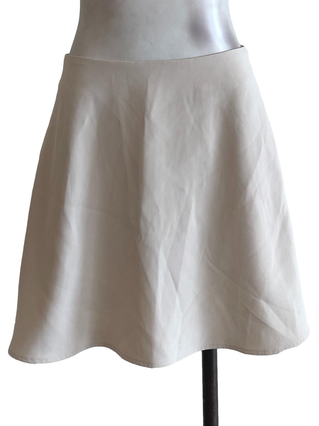 Pearl White Plain Skort