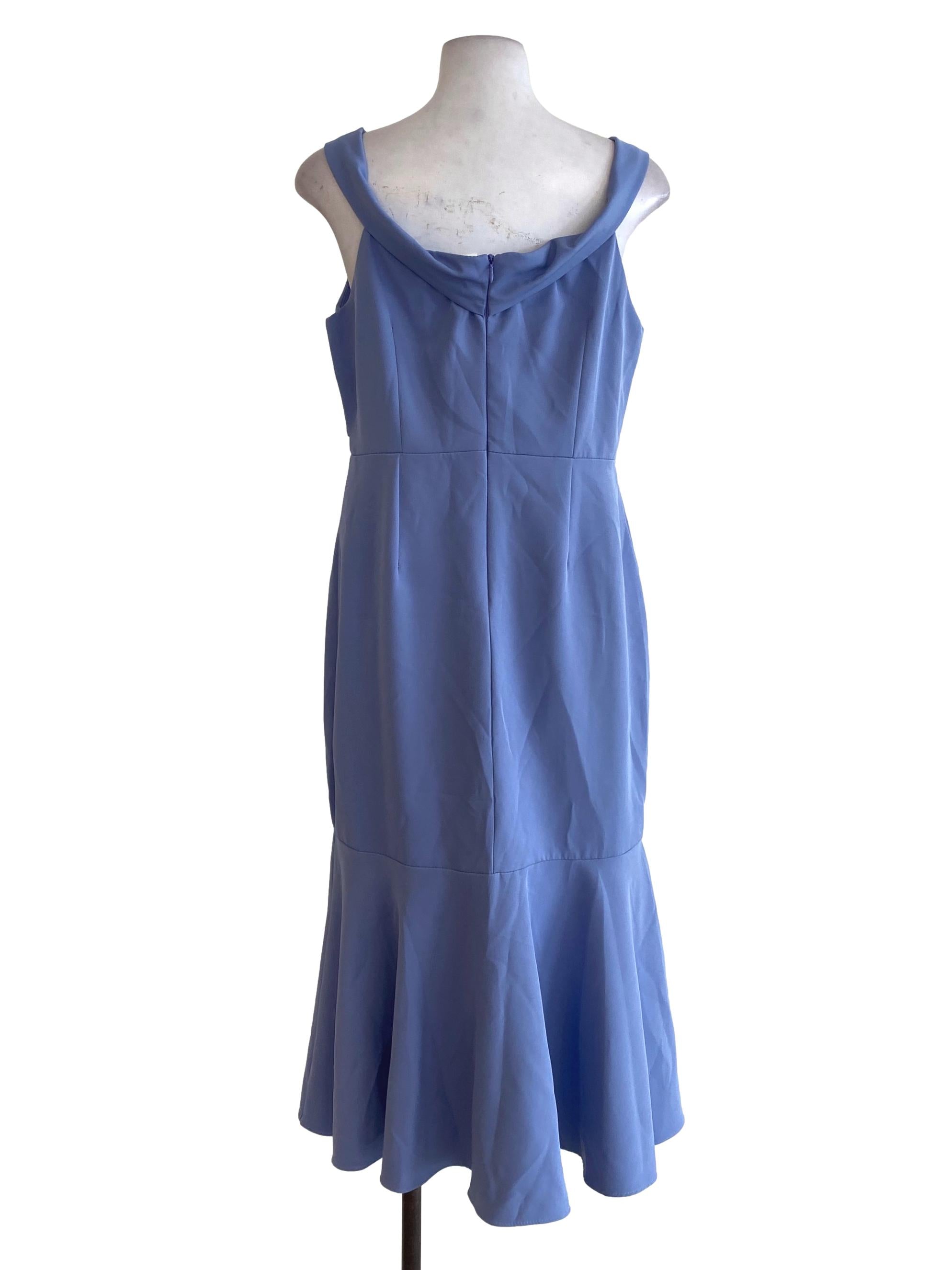 Purple Wrap Ruffle Dress