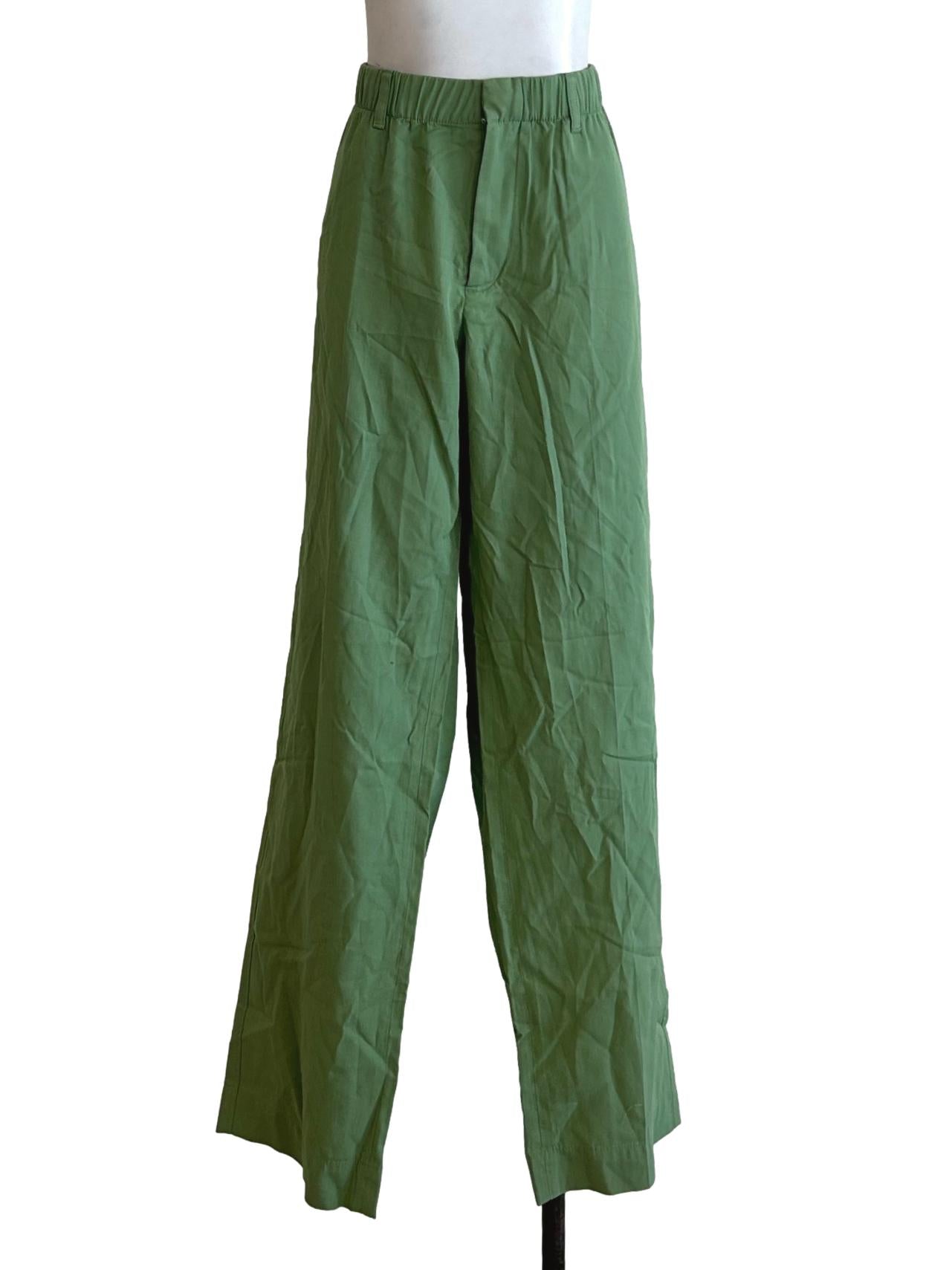Green Wide Leg Pants