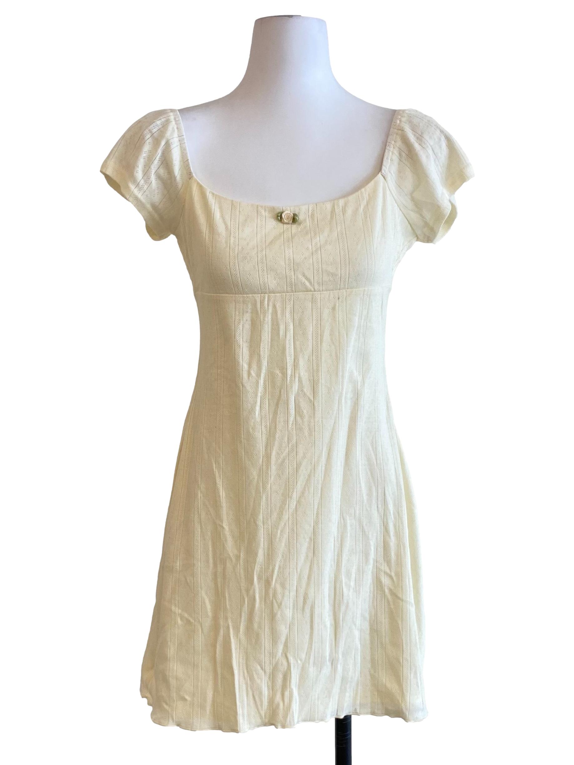 Pastel Cream Mini Dress