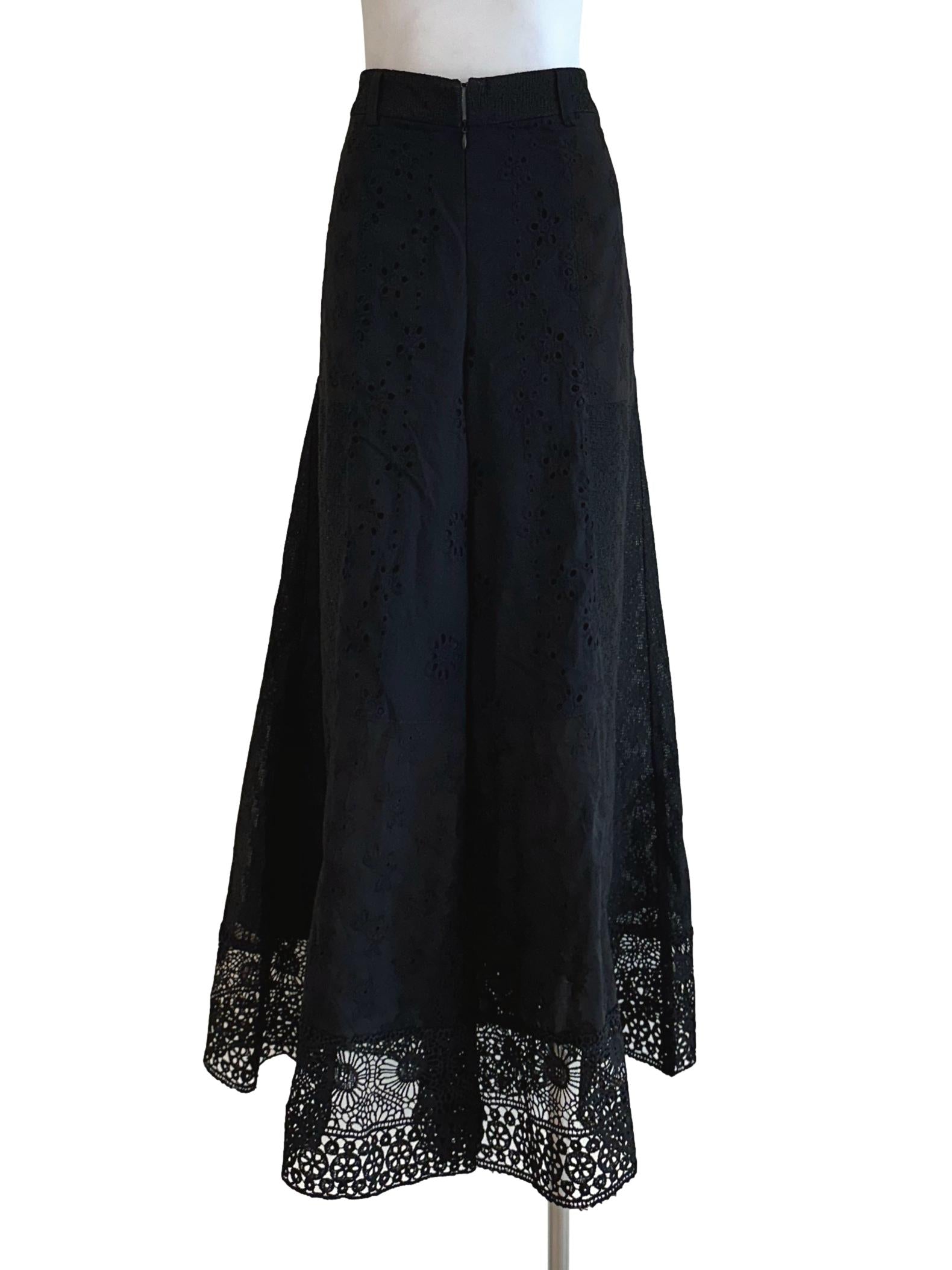 Obsidian Black Lace Pattern Pants