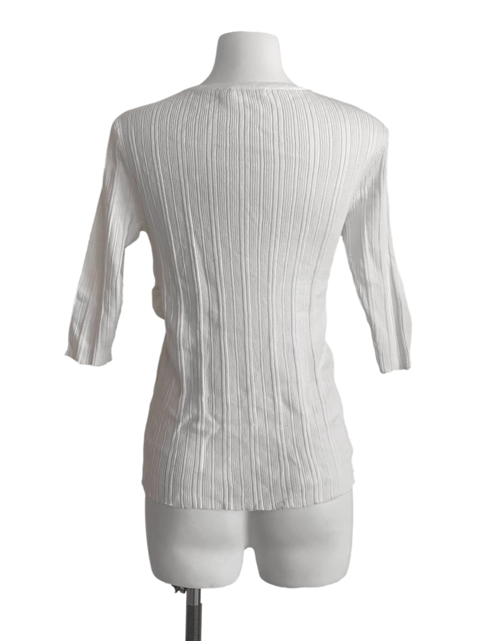 White V Neck Top TWL