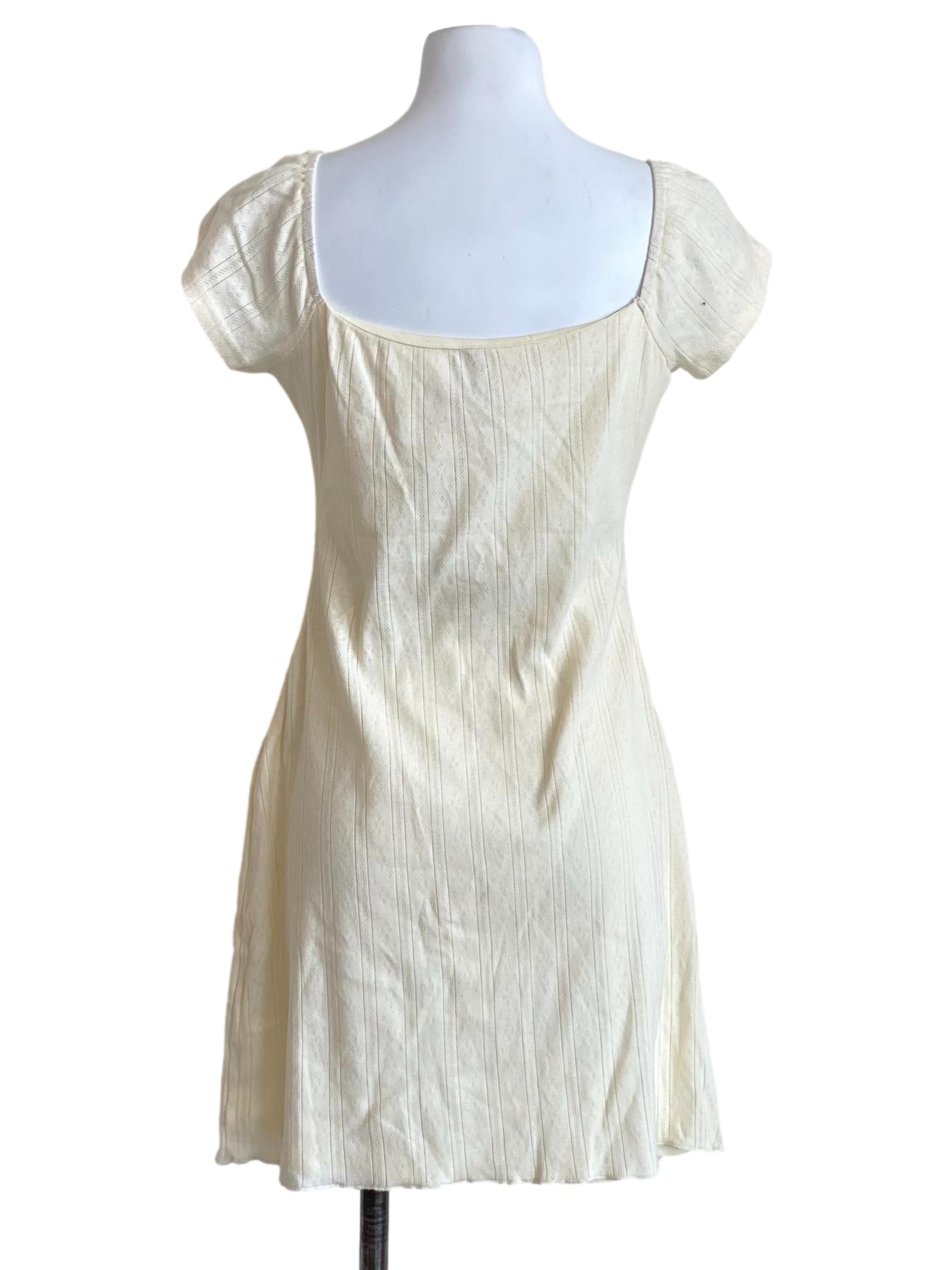 Pastel Cream Mini Dress
