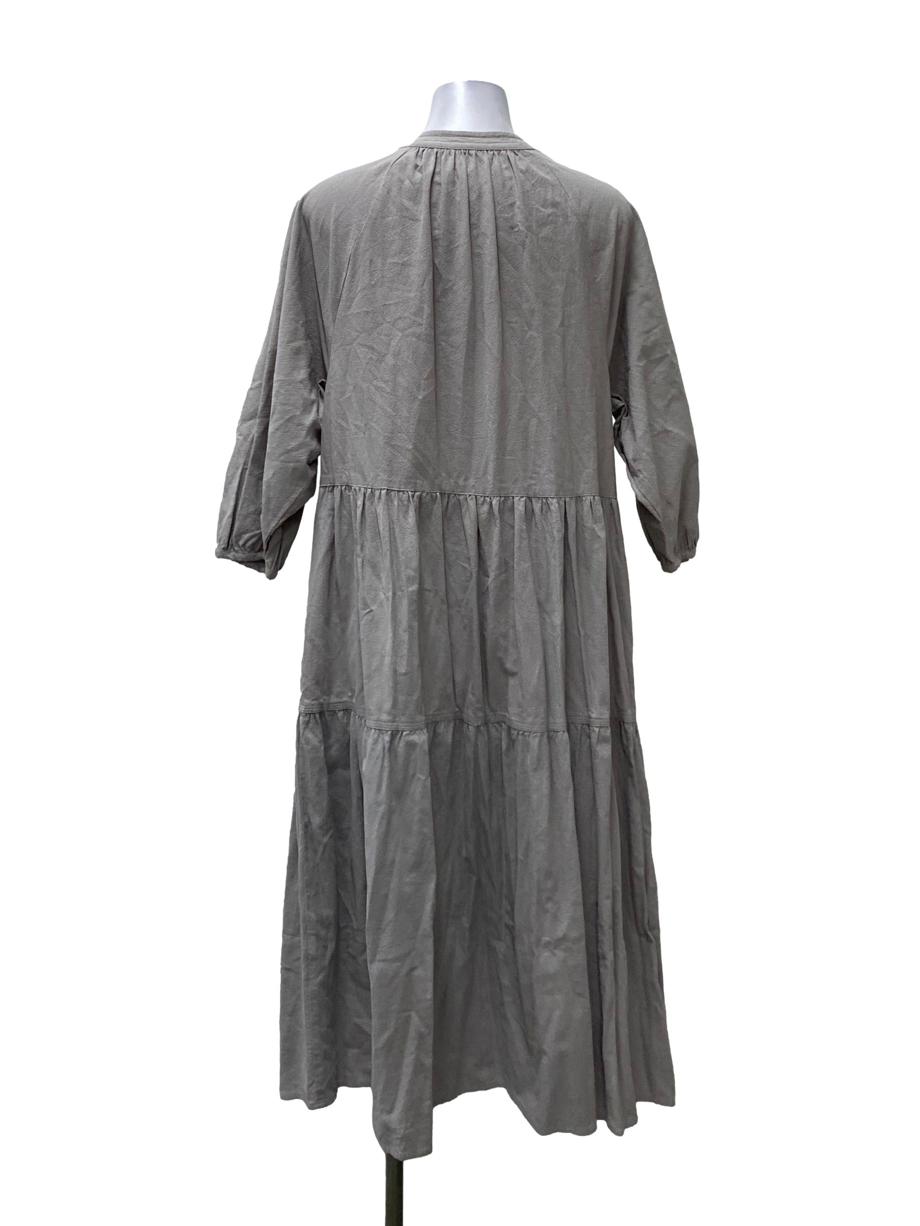 Grey Round Neck Dress